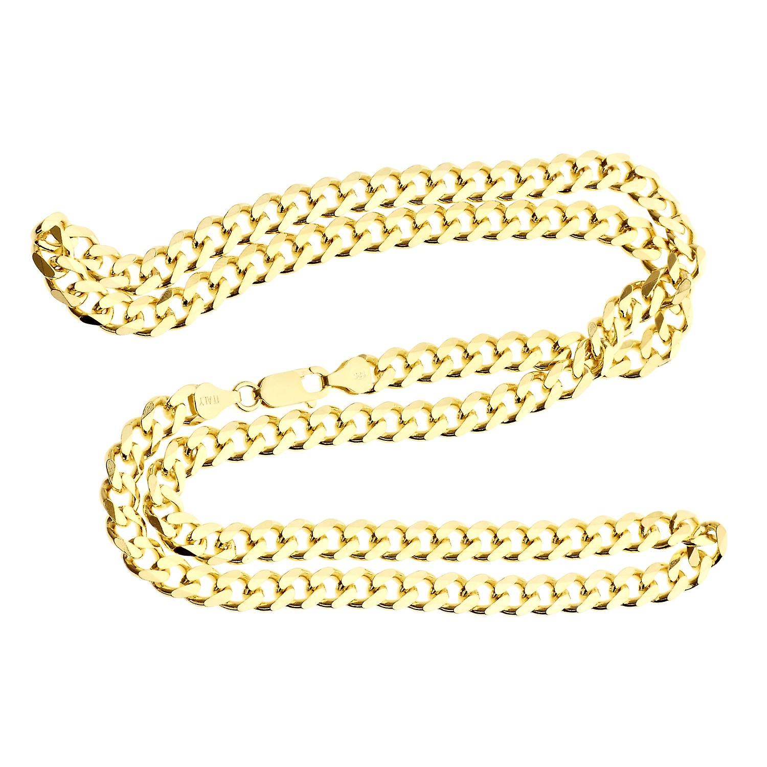 Genuine 925 Sterling Silver Curb Chain Necklace 14" 16", 18" 20" 22" 24