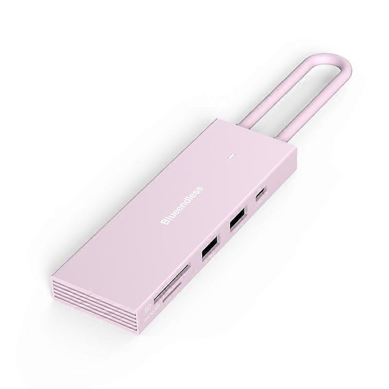 Blueendless Docking Station 7-in-1 Card Reading Pink