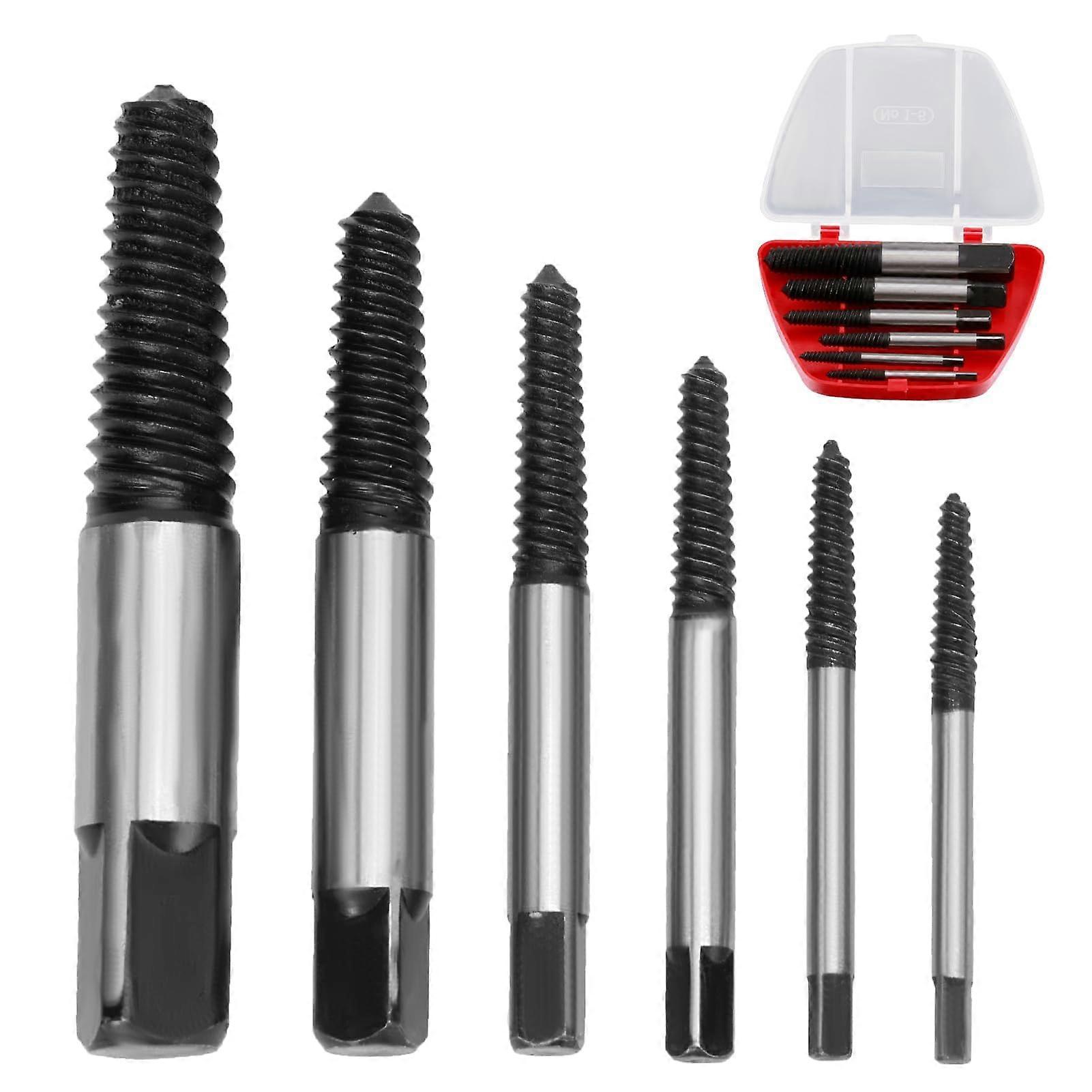 Professional Screw Extractor Set of 6 – Left Extractor Set Professional, Extractor, Screw Extractor Tool for Damaged Screws, Pipes