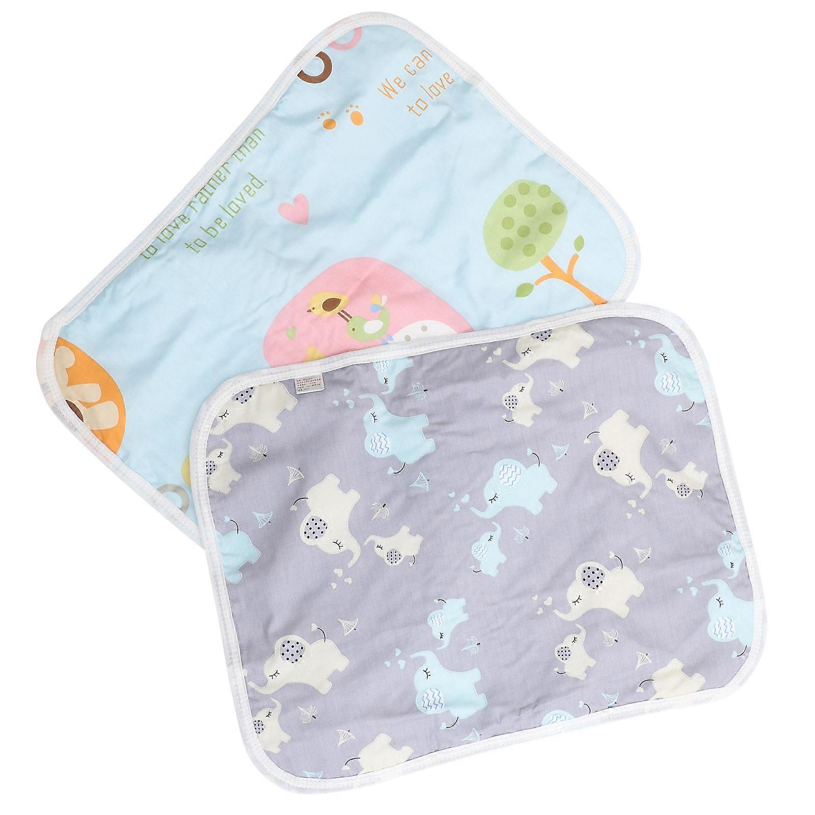 Comfortable Reusable Pee Pad For Small Pets Indoor Decoration Washable Blue 2Pcs