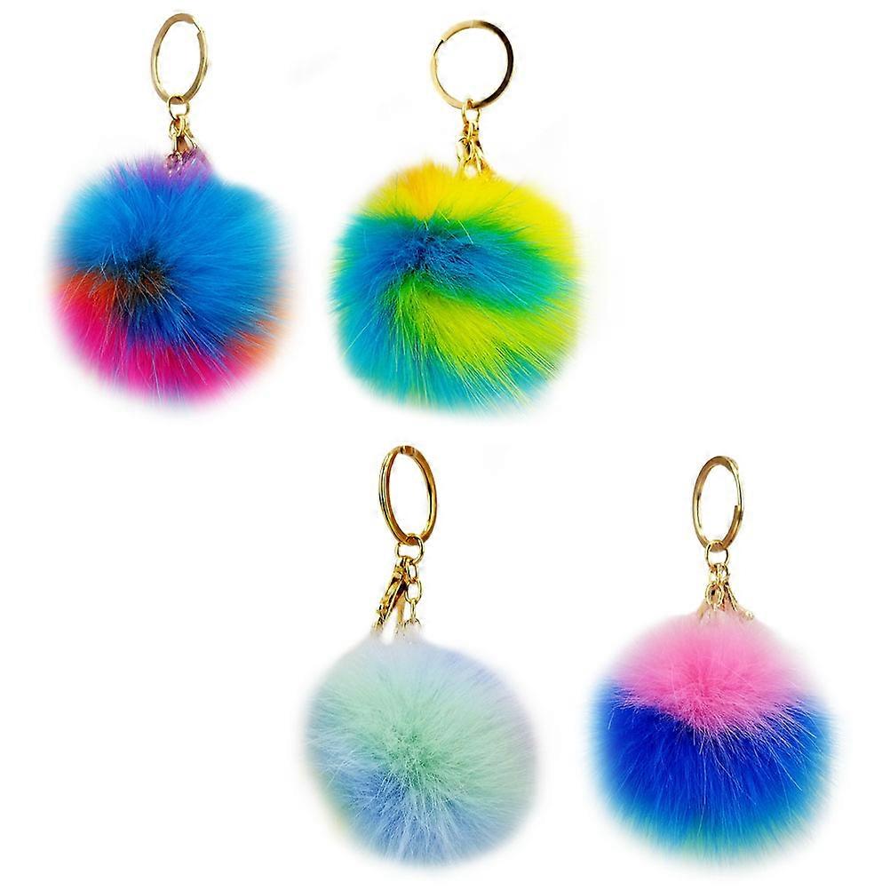 Fuzzy Keychain Friends Kids Assorted Color Key Decoration