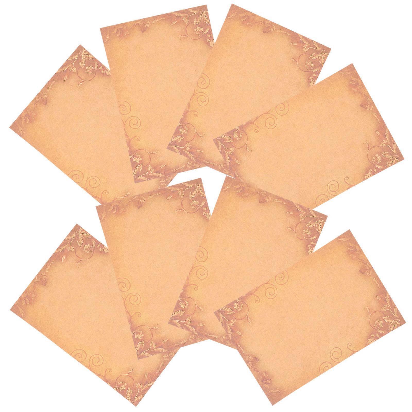 Antikes Briefpapier, 8 Blatt, hellbraun