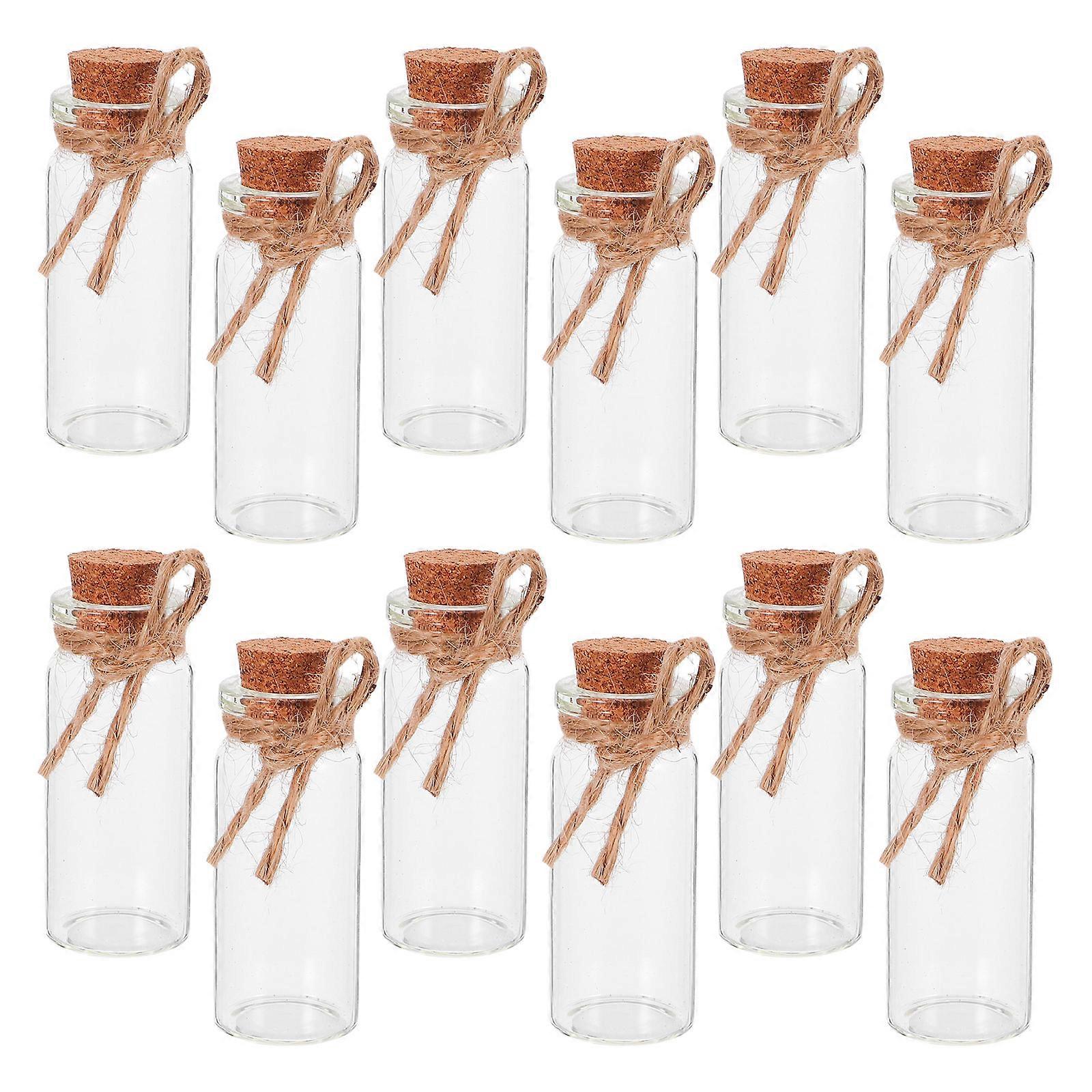 Drifting Wishing Tiny Glass Jars With Stopper Round Diy Projects And Decors 5.00X2.20X2.20Cm Storage 1Set