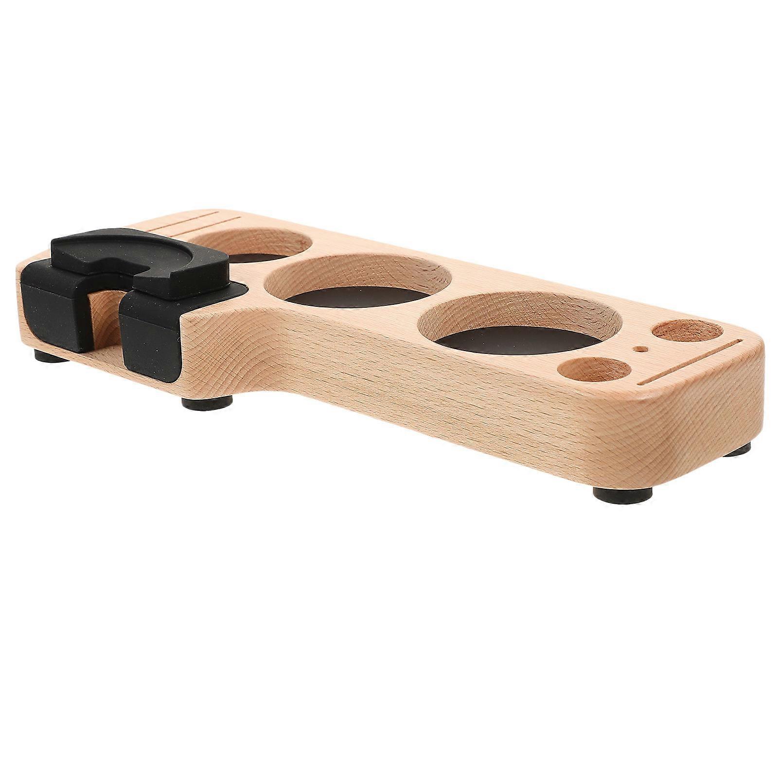 Wooden Tamper Stand with Silicone Base for Home Use Assorted Color Stable and Wear Resistant 5.2 inches