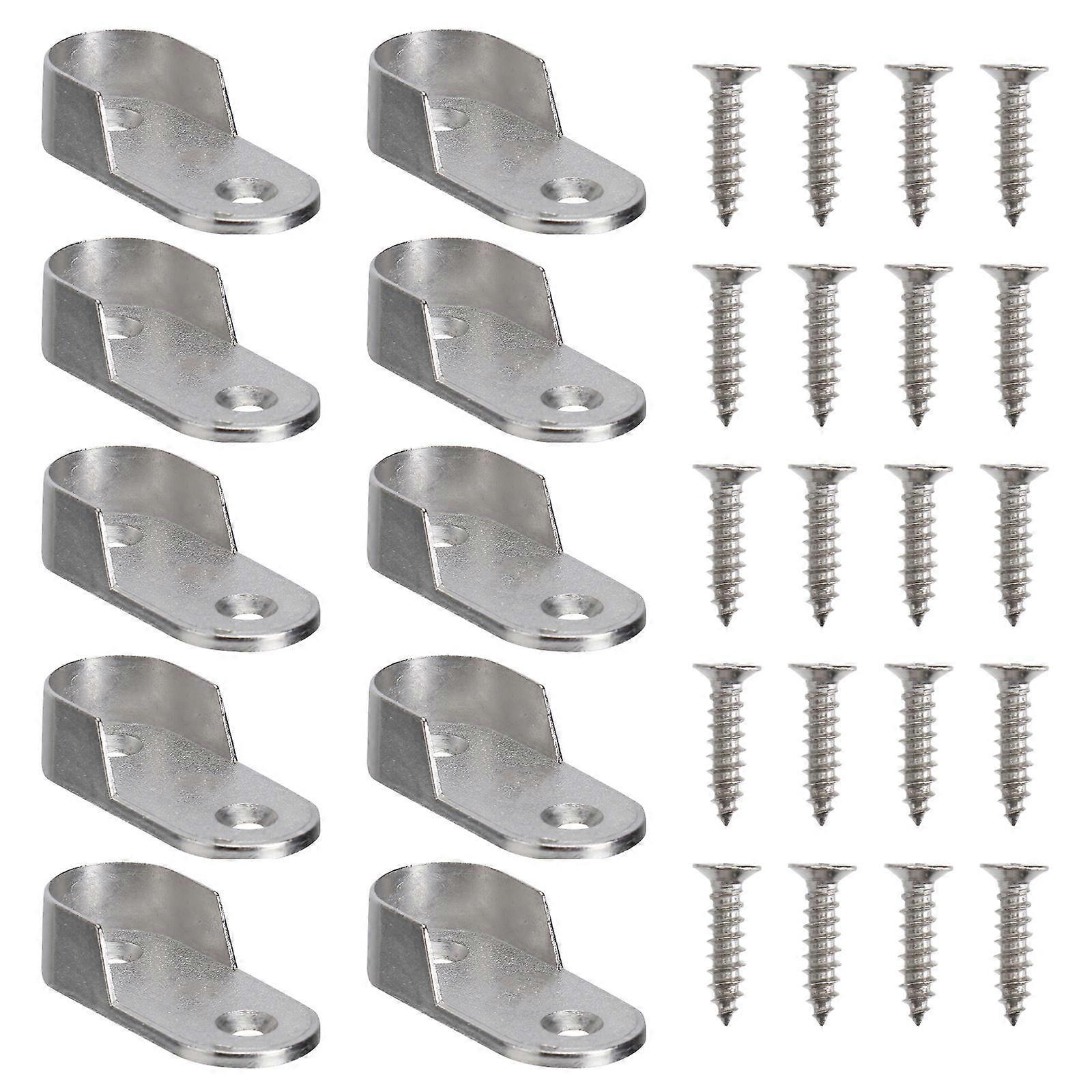 20 Pack Closet Rod Bracket Support – Wall Mounted Socket for Wardrobe Pipes, Clothes & Towel Hanging – Ideal for Home, Shop & Supermarket Use