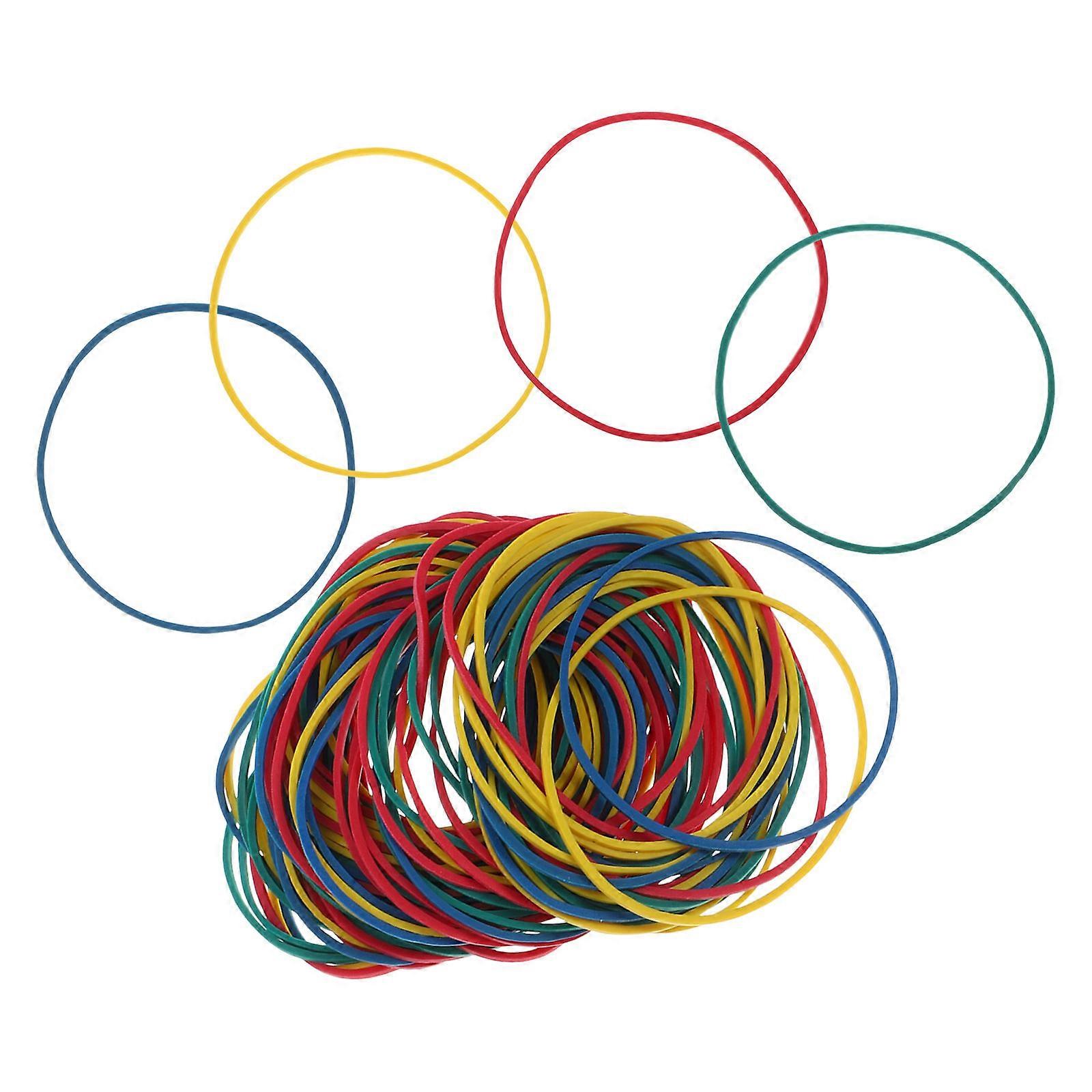 Assorted Color Thickened Rubber Bands for Daily Use and Stylish Office Tools 100 Count
