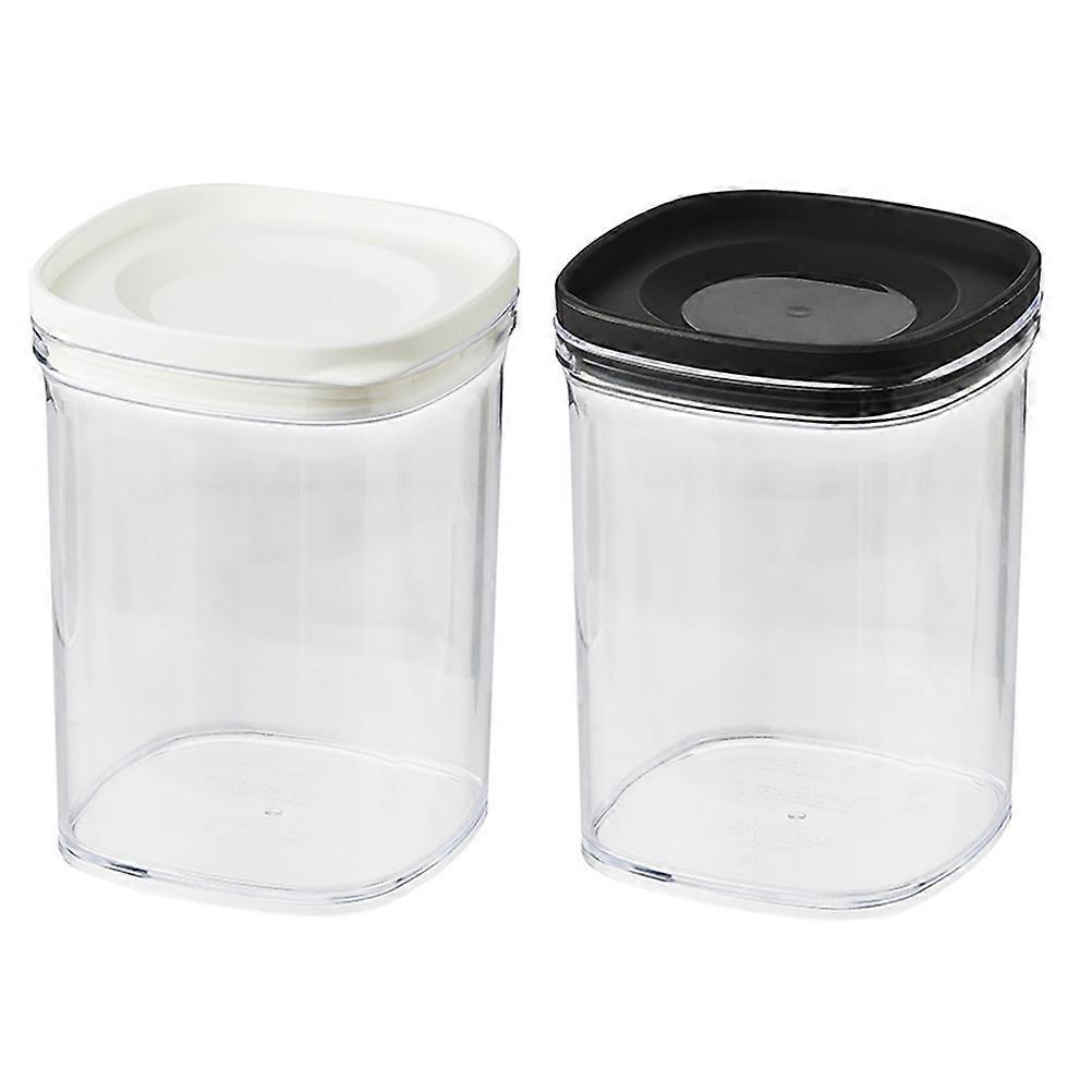 2Pcs 520ml Plastic Food Jars Container with Lids for Food Storage