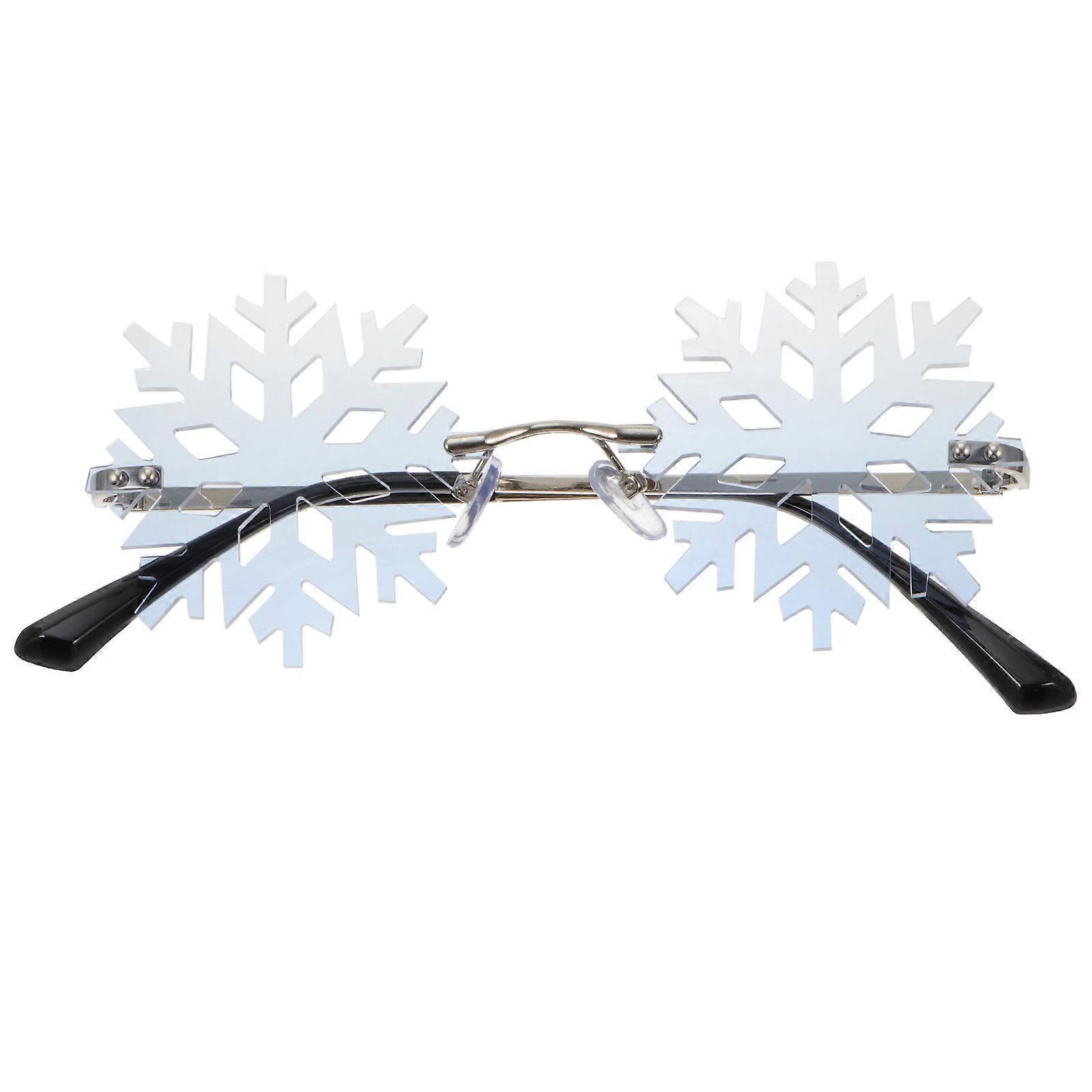 Sunglasses Funny Snowflakes Design Eyewear Cosplay Silver Round 1Pack