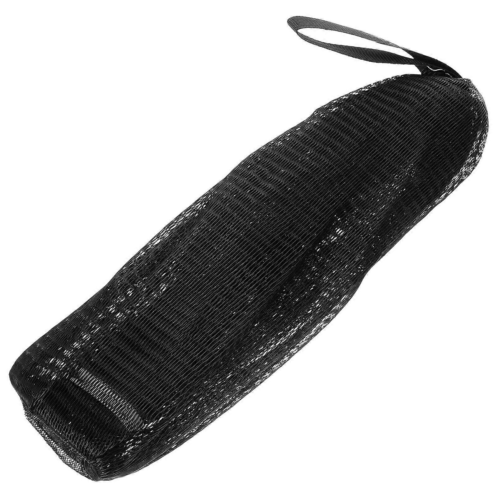 Mesh Soap Bag Shampoo Holder For Bathing And Shower Black Polyester Space Saving Design 1Pcs