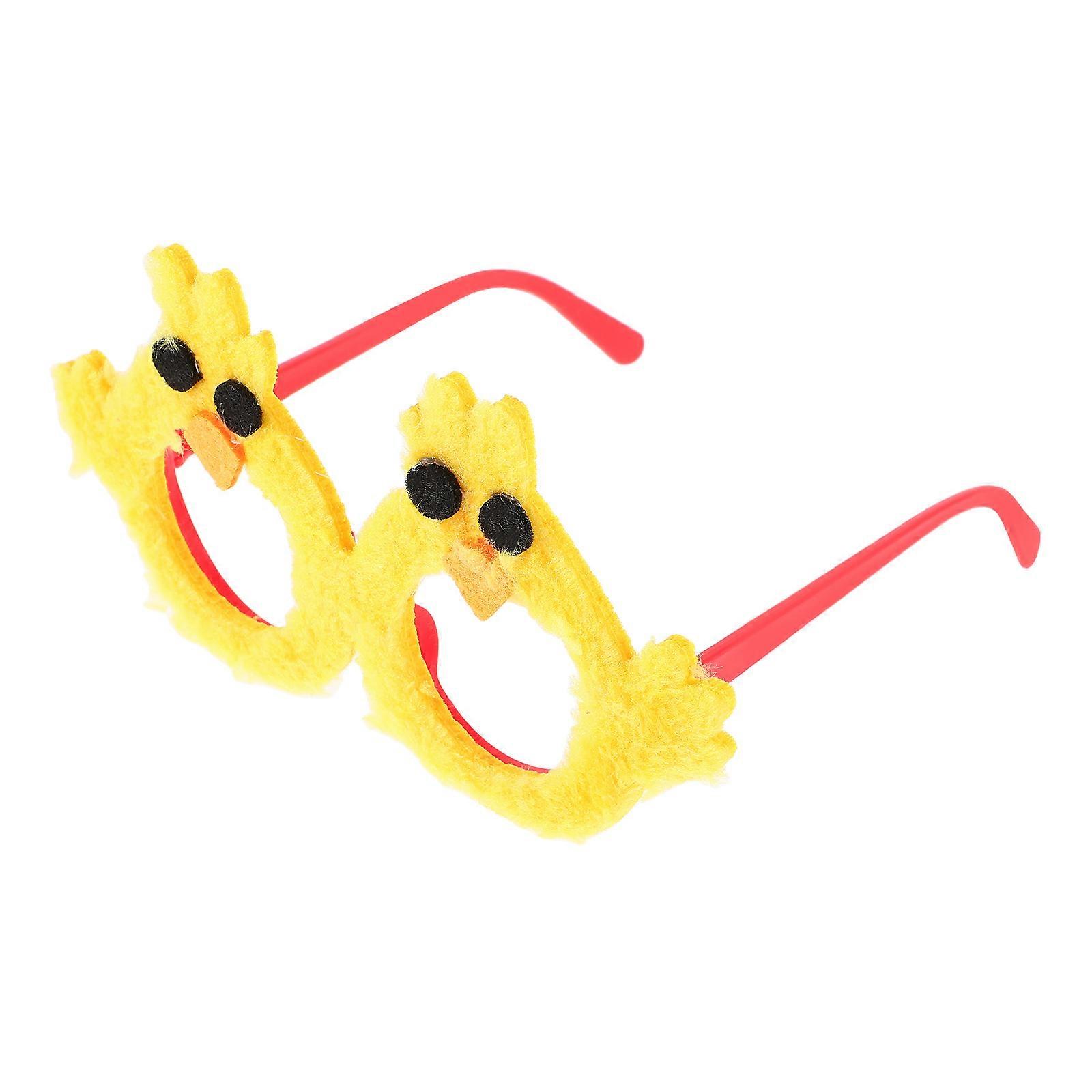 Prop Glasses Easter Party Favor for Kids in Yellow Color Plastic Material 1Set