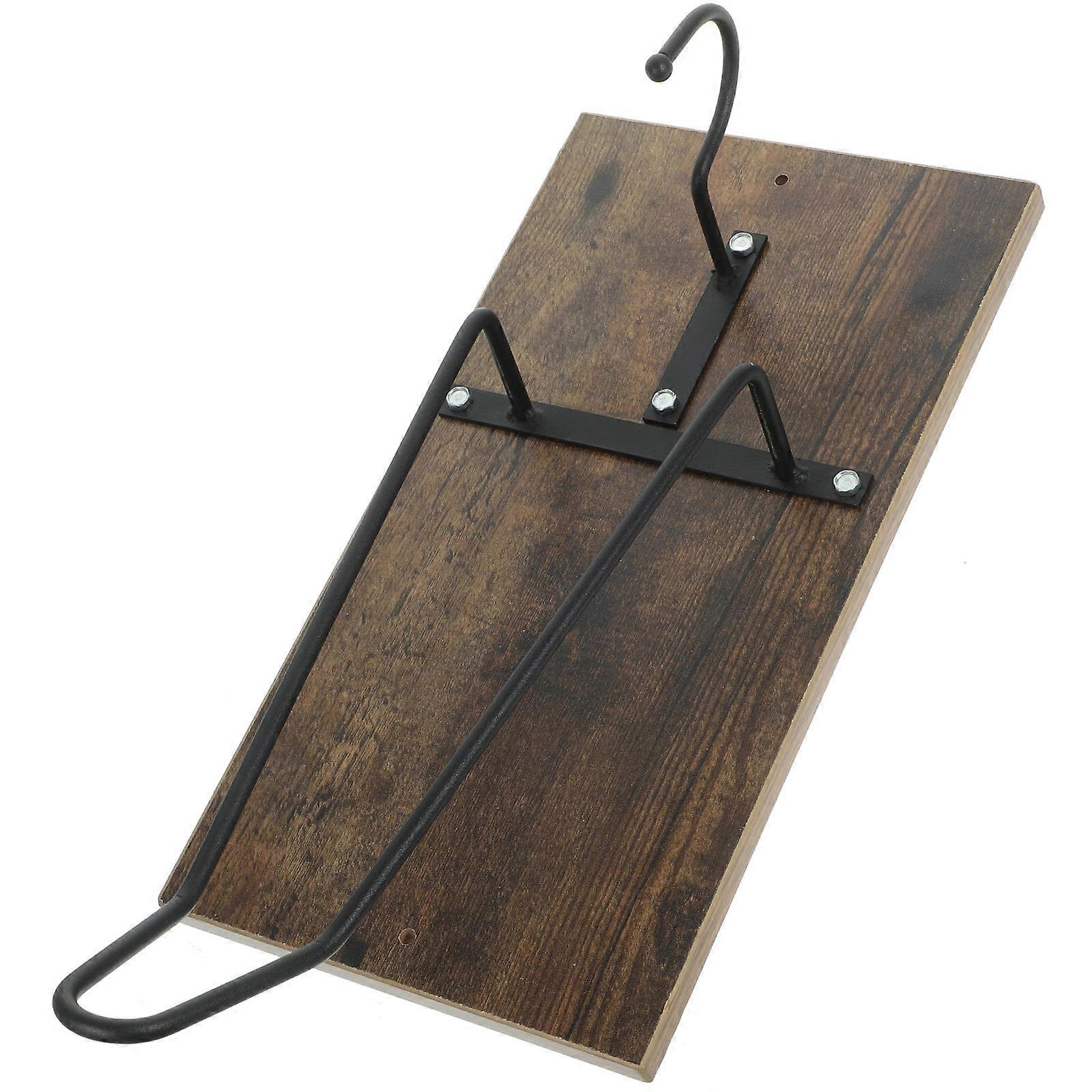 Brown Wall Mount Rack for Storage Made of Synthetic Material Perfect for Garage 12.5 Inches