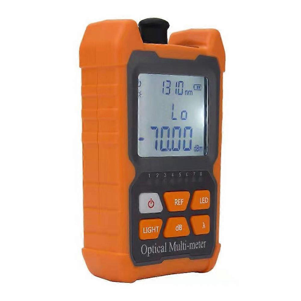 Mini Optical Power Meter Portable High Precision LED Lighting Fiber Optic Cable Tester Tool for Network Maintenance and Troubleshooting
