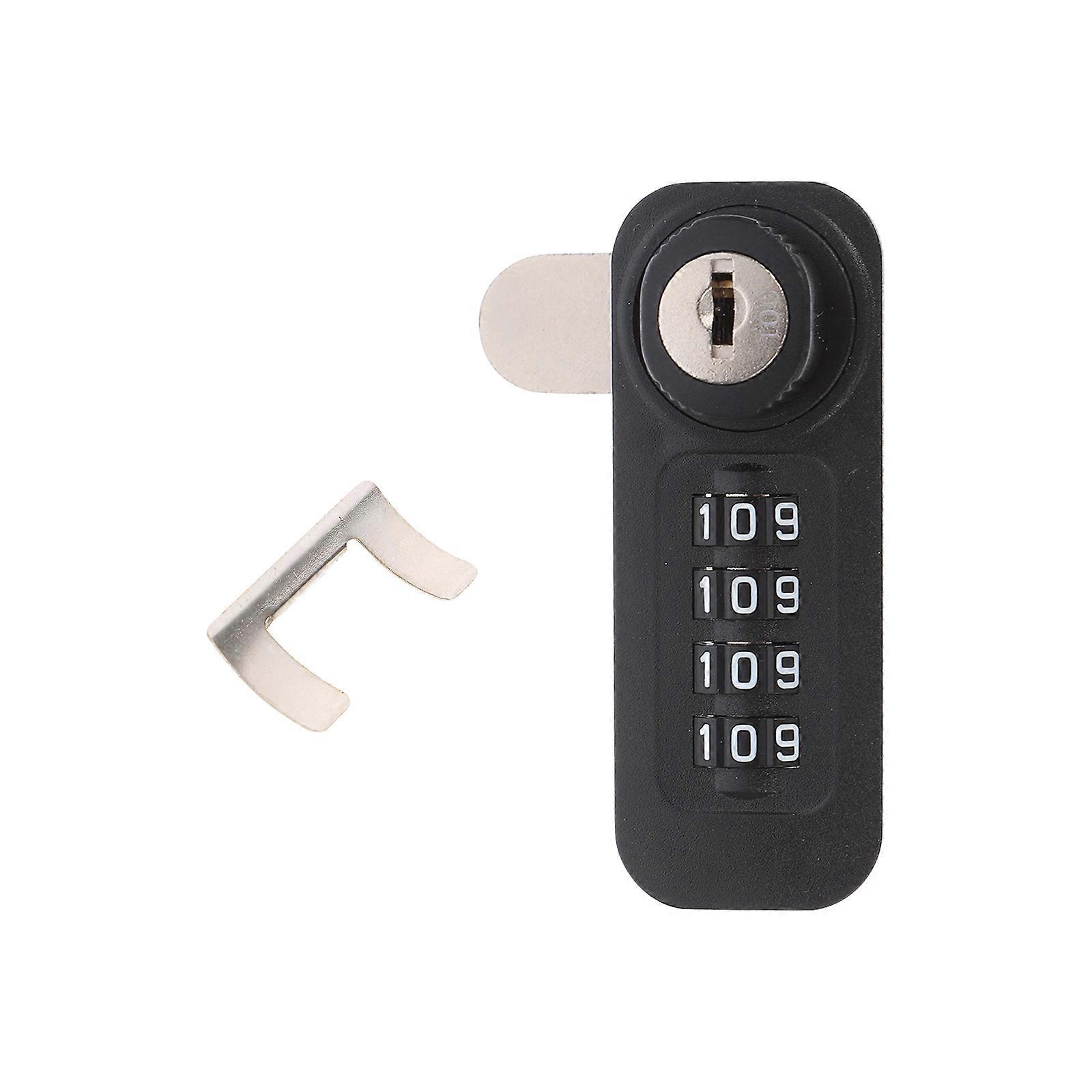 Cupboard Locks Combination Mechanical 4 Lock For File Cabinets Home .2X4.5Cm Engineering Plastic Anti-Theft Protection 1Set
