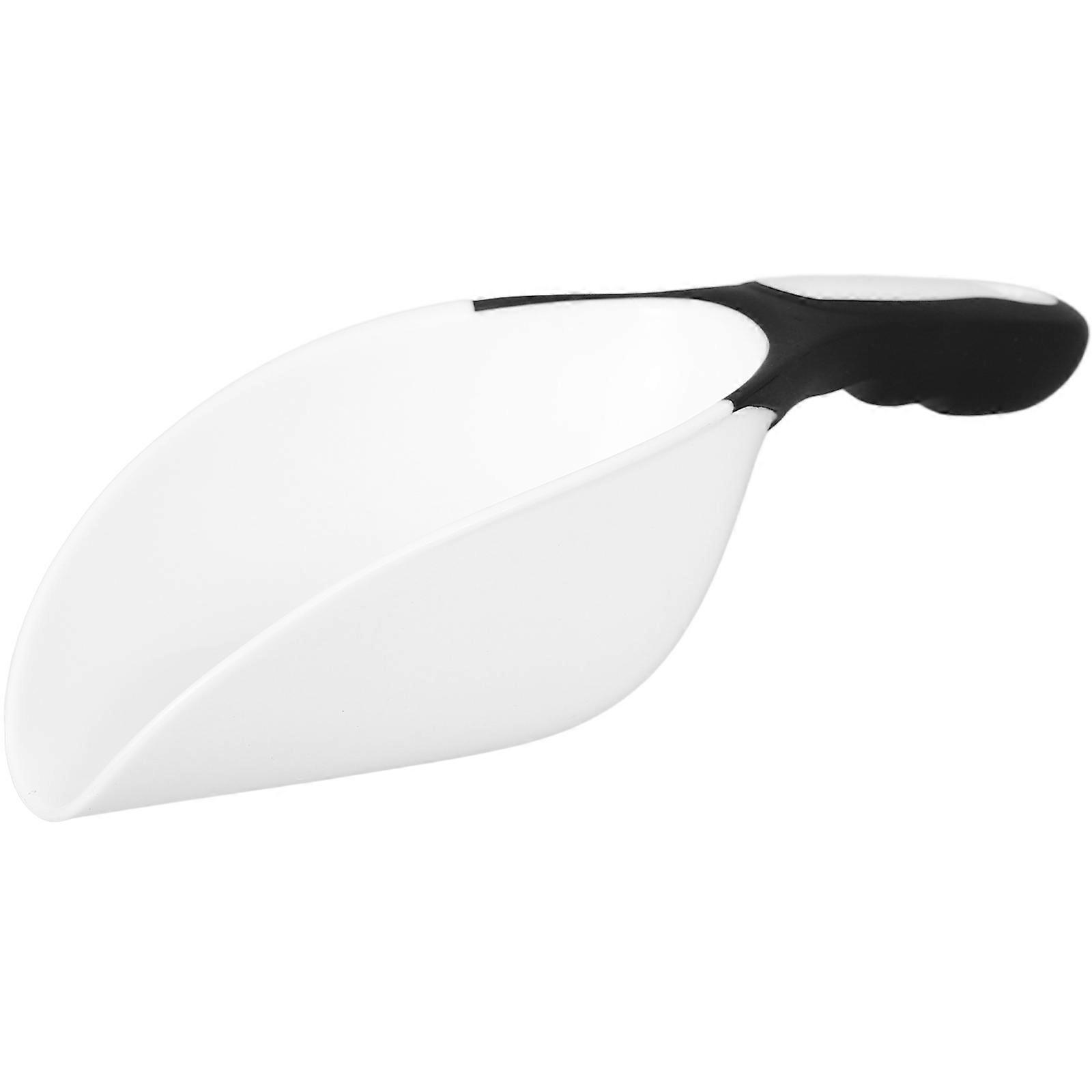 White Plastic Ice Scoop for Kitchen Use Perfect for Rice Nuts Beans Flour 1pc