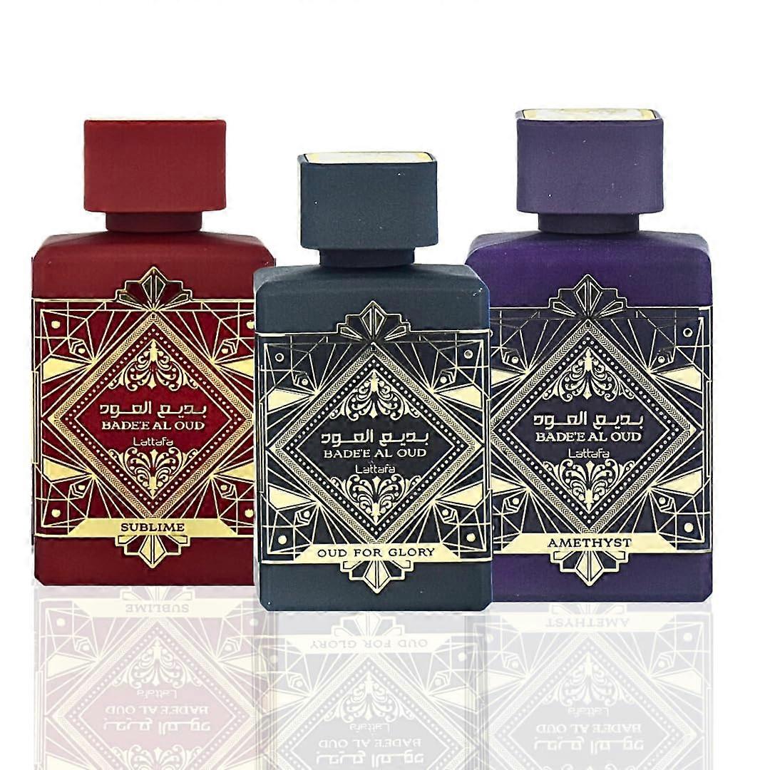 Lattafa Bundle Pack - Amethyst, Sublime, Oud For Glory Edp - 100ml (3.4 Oz) (3-pack)