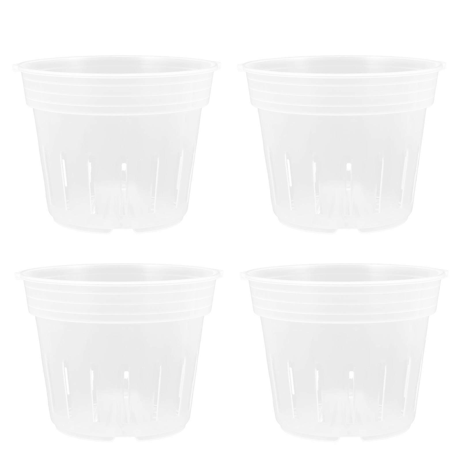 Clear Orchid Planting Containers Designed For Germination Cuttings And Transplanting With Round Shape