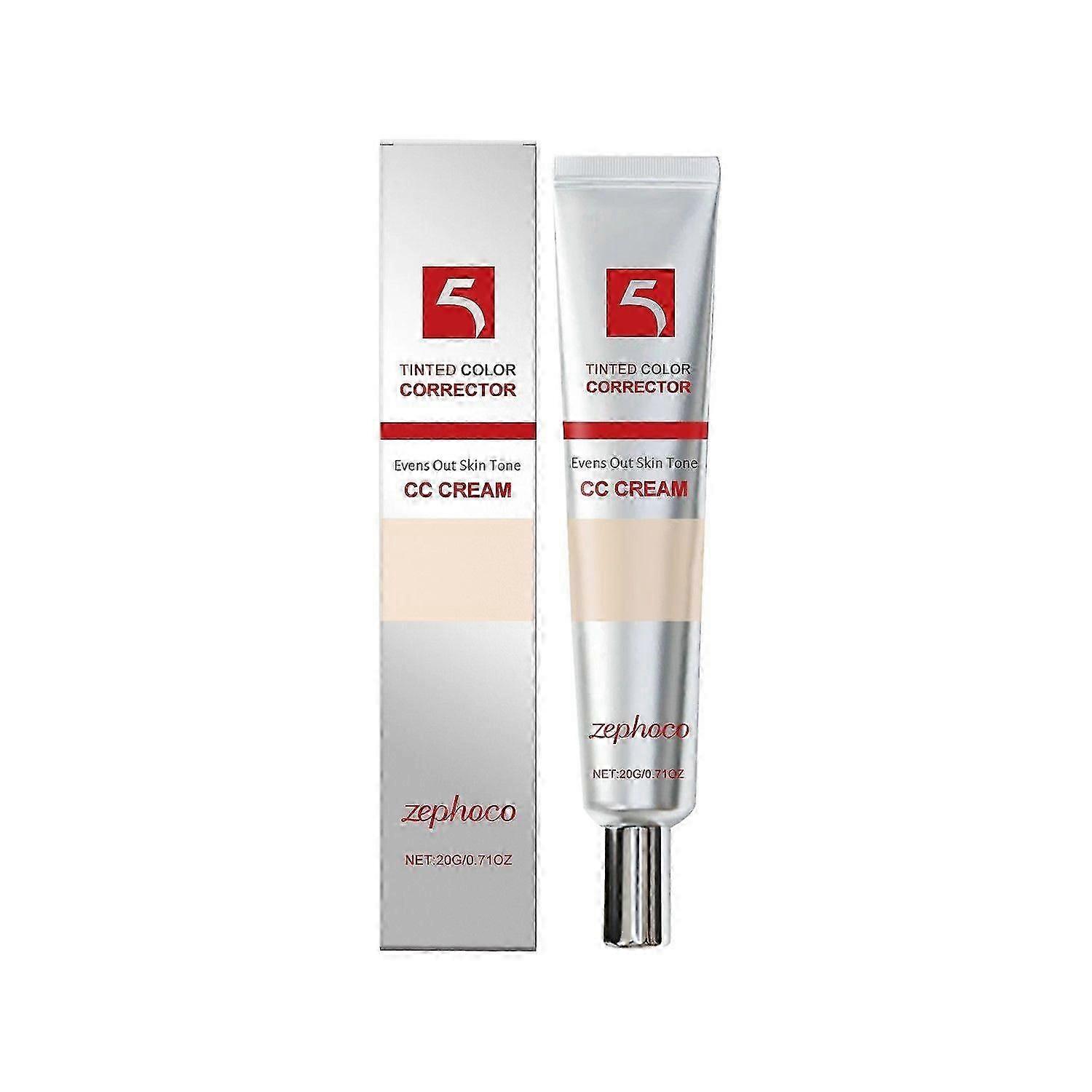كريم Color Correcting CC مع Centella Asiatica ، خافي عيوب للوجه خفيف الوزن متعدد الأغراض يهدئ ويرطب البشرة ، SPF للعناية بالبشرة الكورية ، توحيد البشرة
