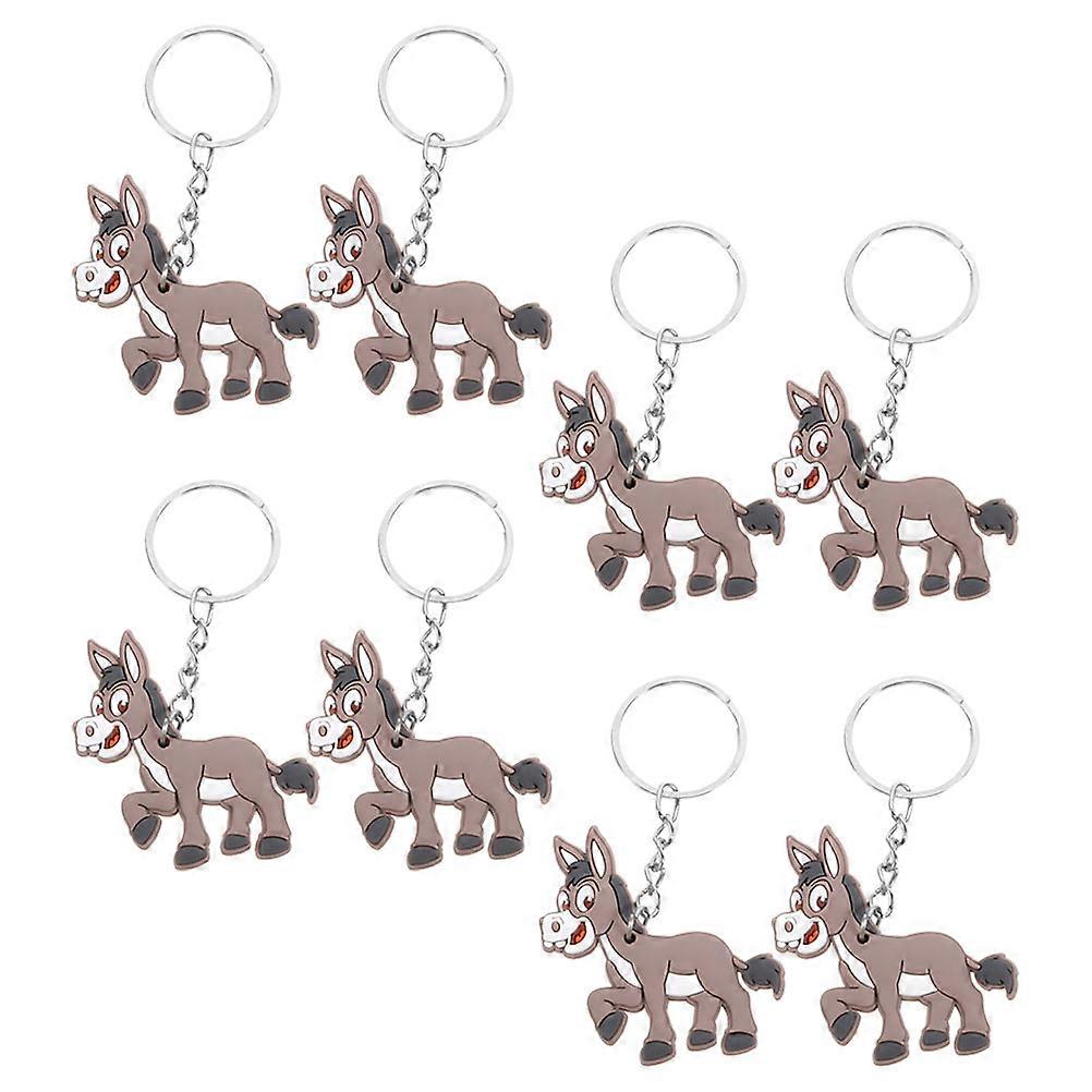 Donkey Keyring 8Pcs Unique Bag Hanging Charms Perfect for Various Occasions and Crafts