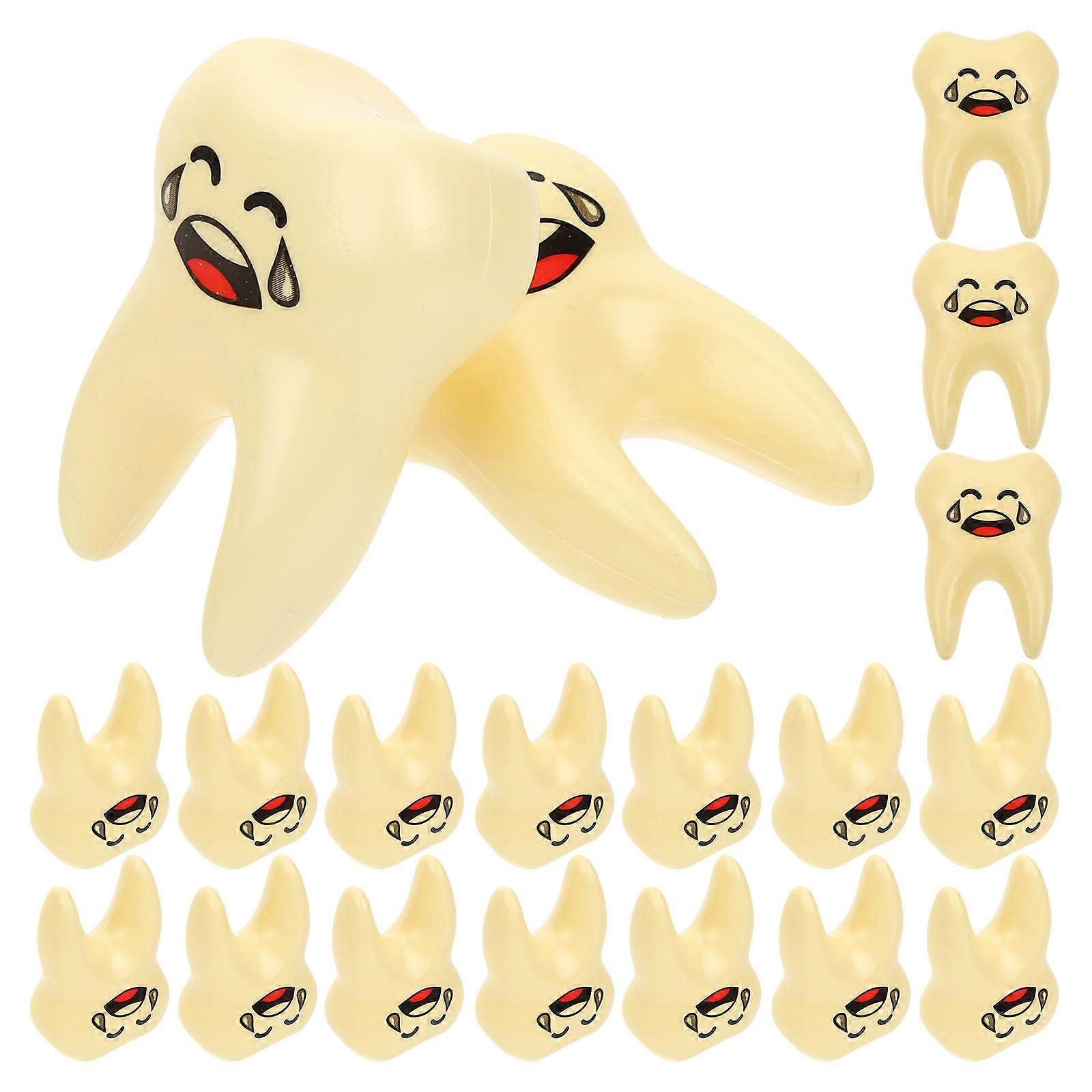 Fake Teeth Toy Plastic Teeth Model for Kids Playing 15Pcs Set