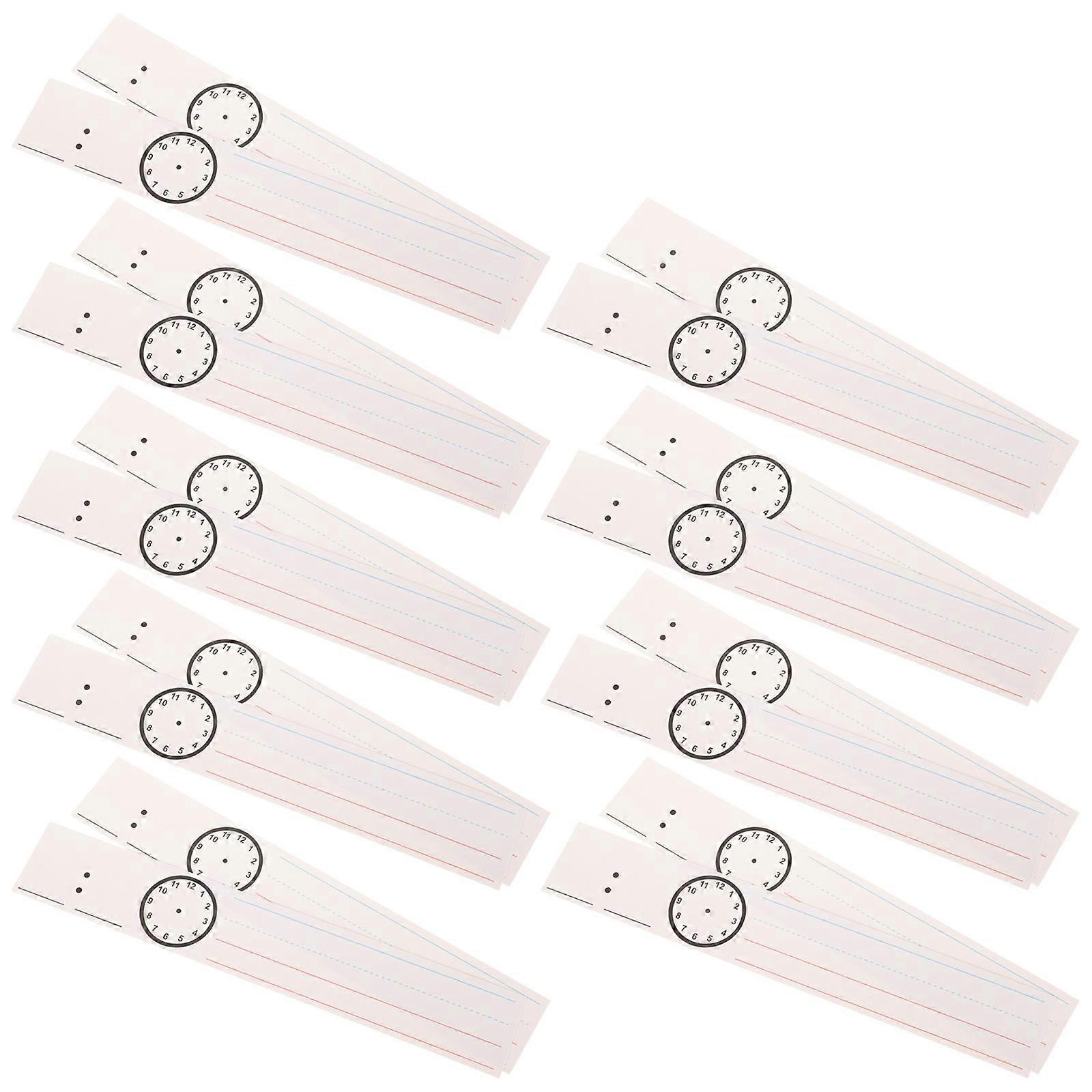 Classroom Supplies Word Strips For Students 30x5CM Rectangular Paper 18 Sheets