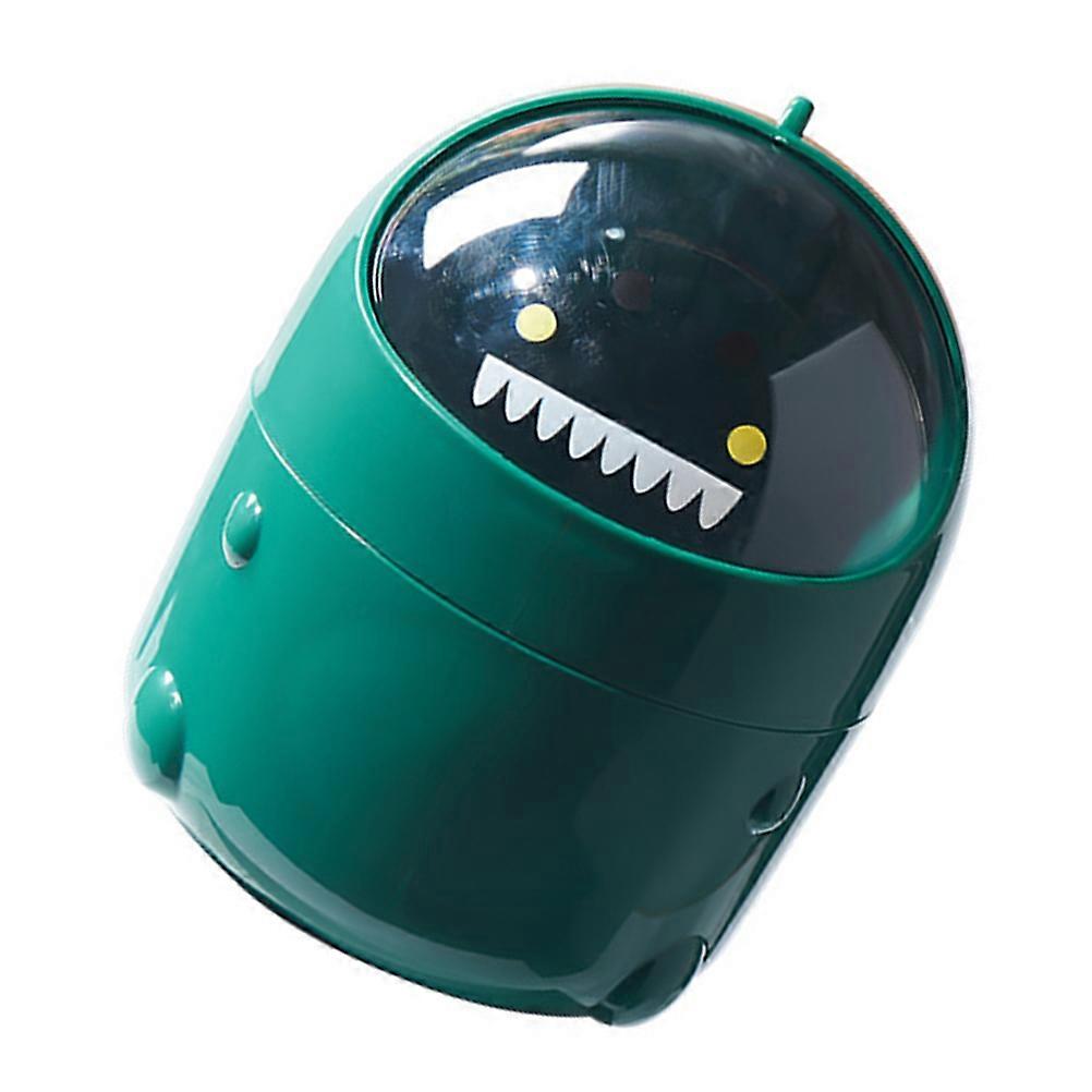 Cute Cartoon Mini Trash Bin for Desk Compact Dinosaur Design Wastebasket for Office and Home Use