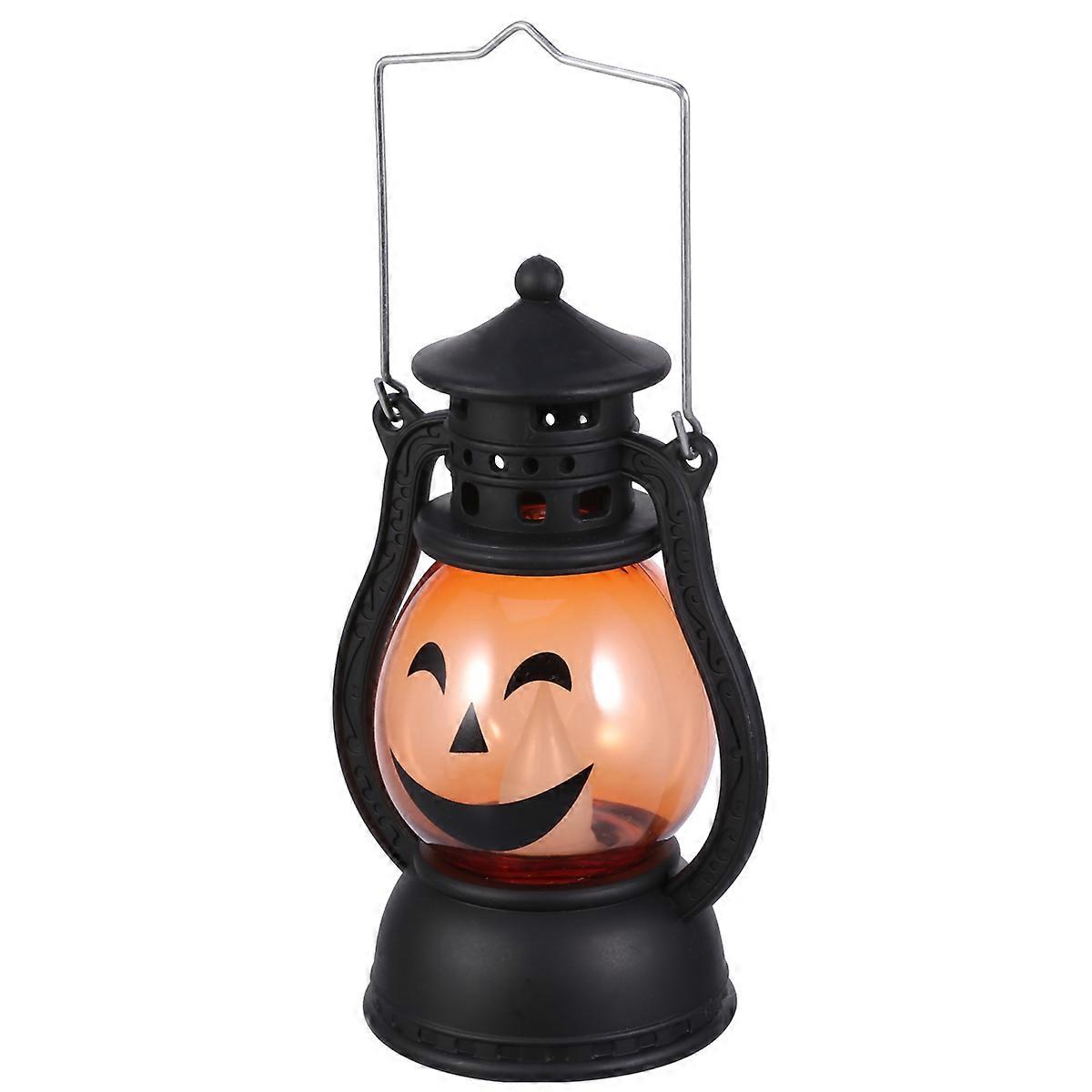 Multi Color Halloween Table Lamp With Smile Face Pattern For Party Decoration 15.7 X 6 X 5 Cm 1Set