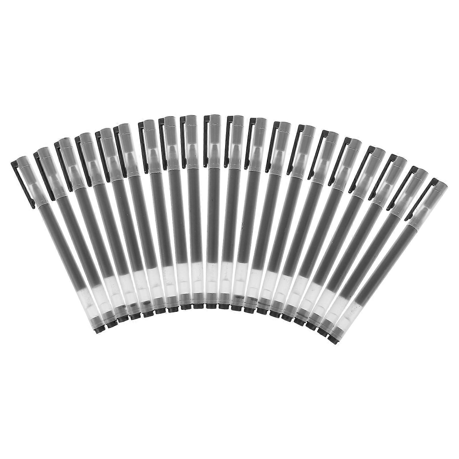20pcs Black Writing Pens with Large Ink Capacity, Comfortable Grip, Smooth Writing for School, Office and Daily Use