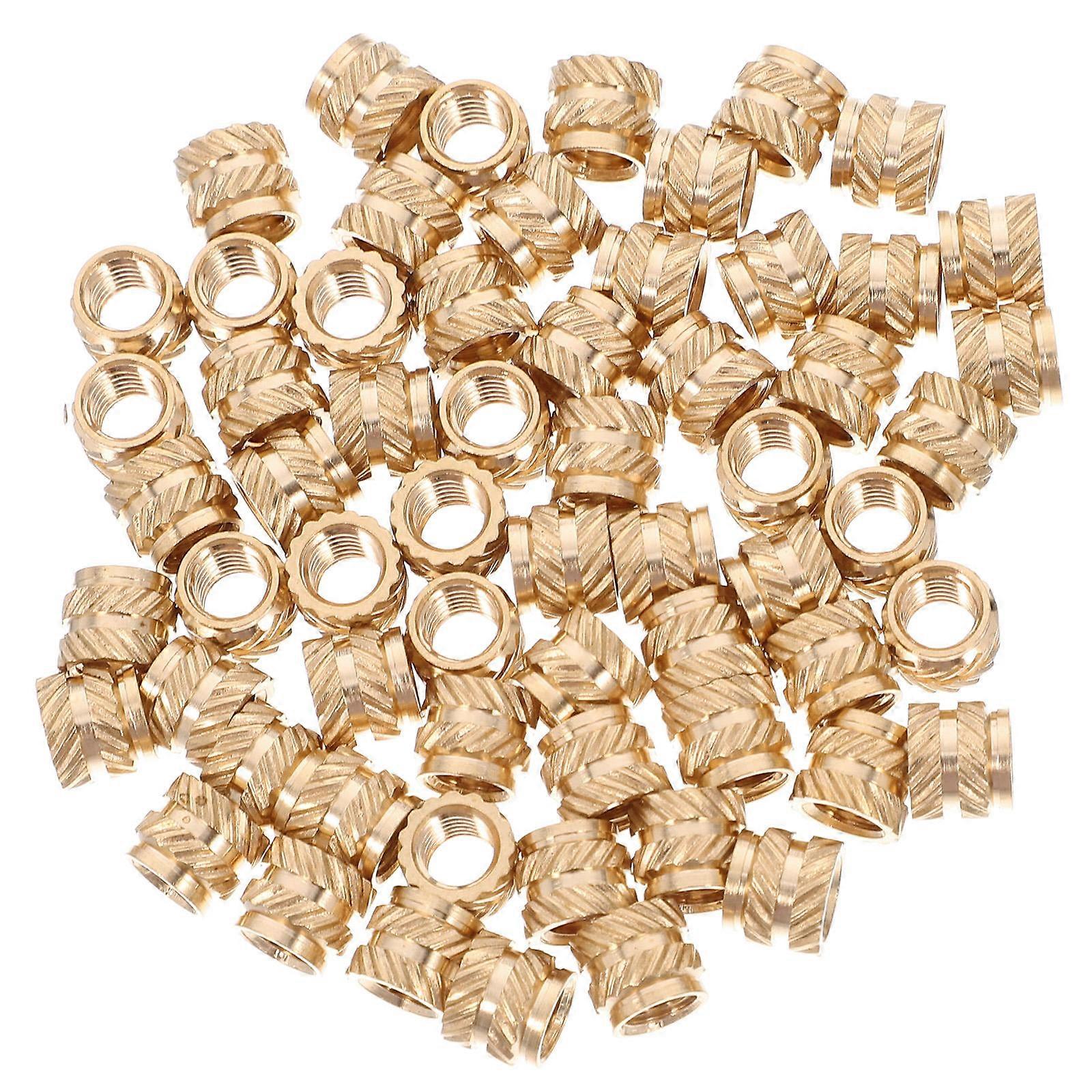 60pcs Brass Threaded Inserts Heat Resistant Embedment Nuts for Woodworking, 3D Printing & Electronics Strong Secure Fastening for Mechanical and