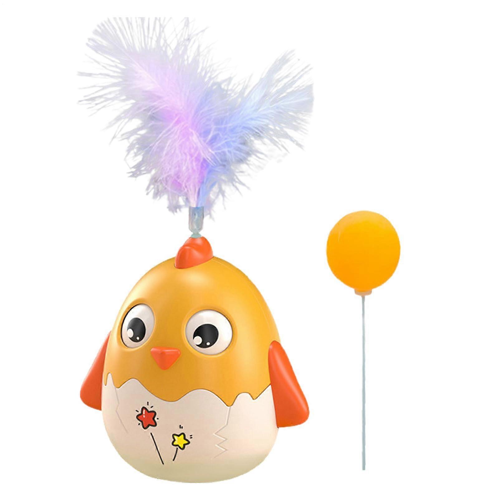 Interactive Cat Toy  Fishing Toy with Feather and Ball on Stick, Toy with Bell for Hunting Simulation and Against Boredom in Cats