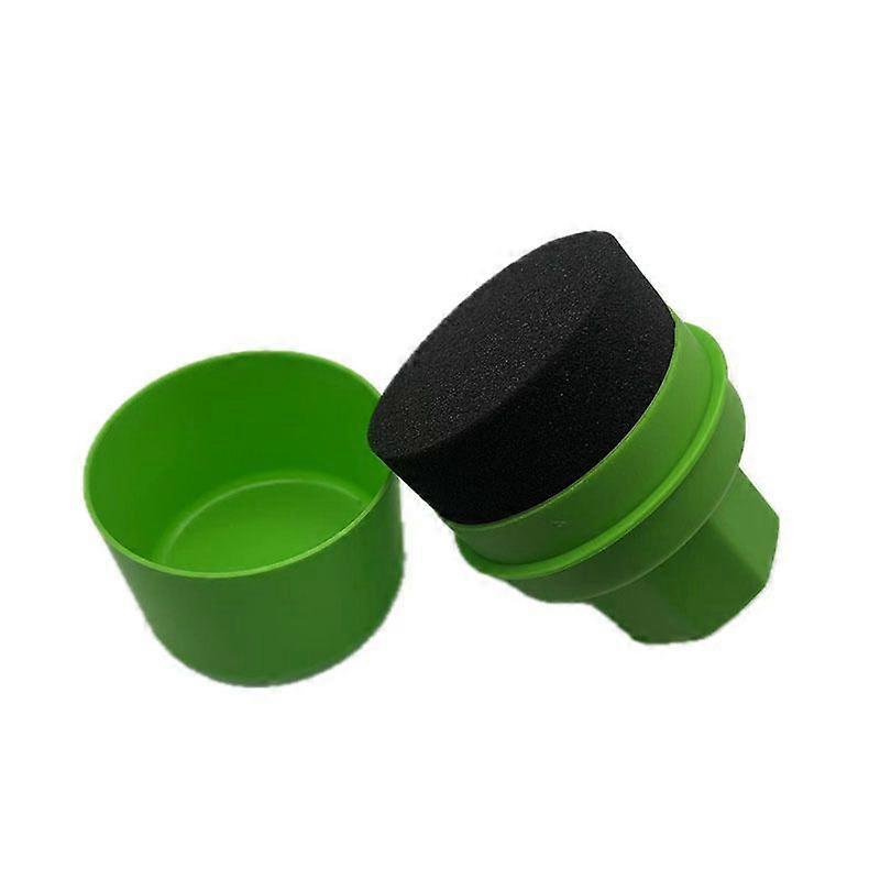 Tire Shine Applicator Sponge With Lid Handheld Waxing Tool Car Tire Polishing Reusable Dressing Brush For Easy Cleaning Maintenance