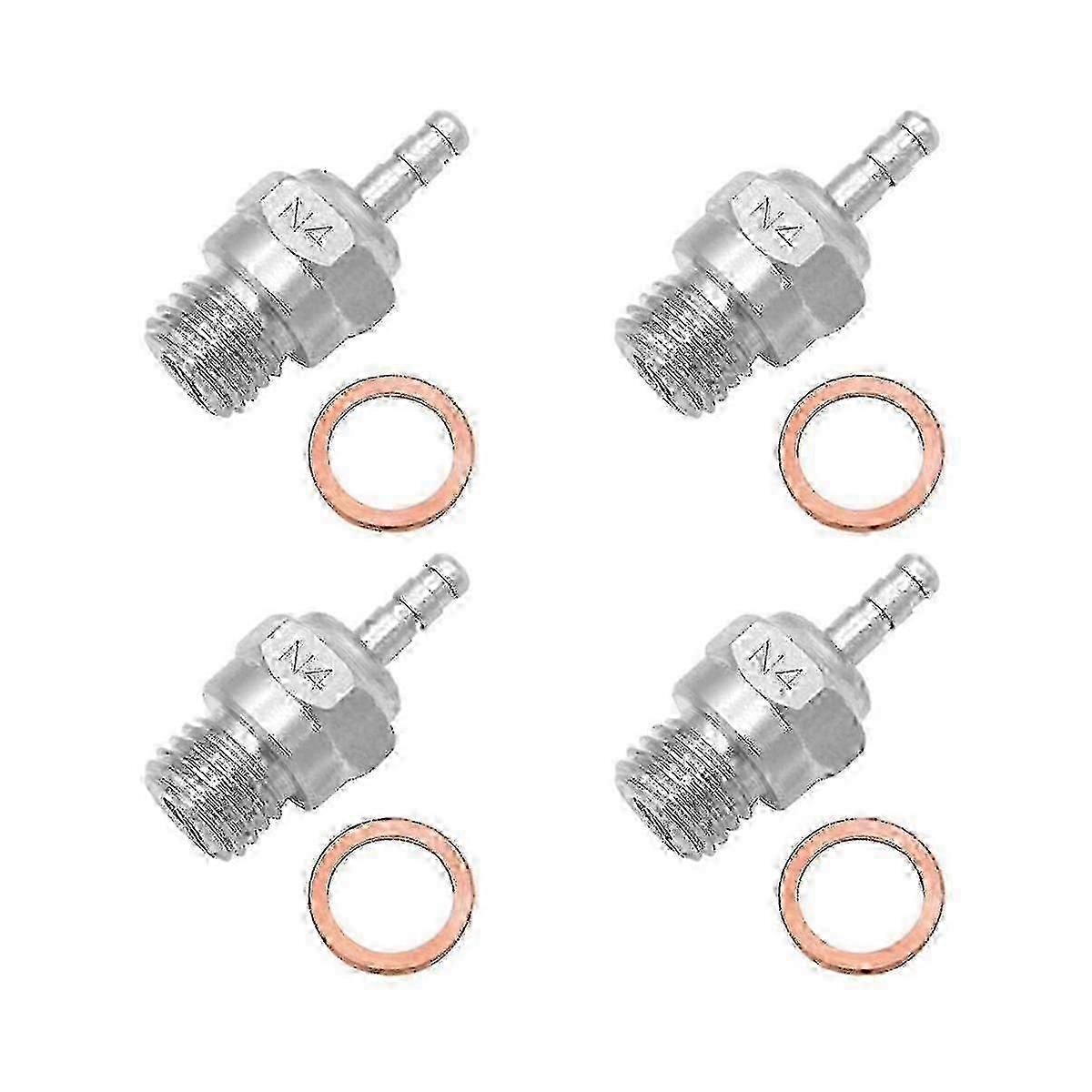 4pcs N4 Glow Plugs Replacement For Redcat Nitro RC Car Engine Parts
