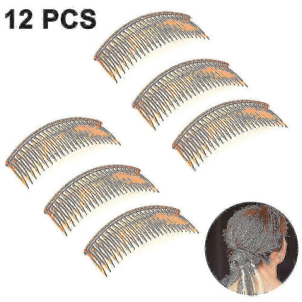 Set of 12 Durable Side Combs for Hair Styling and Hold