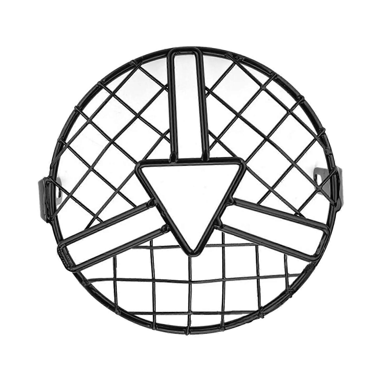 Headlight Cover Protector Universal 6.5-Inch Motorcycle Headlight For Cruisers Black Triangle-Center