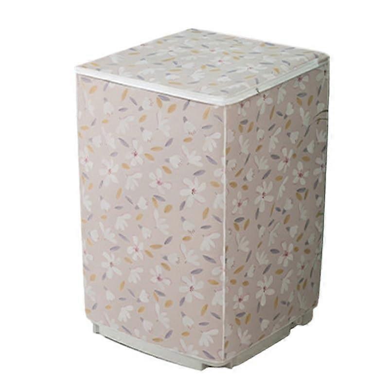 1pc Flower Pattern Washing Machine Cover (Color : Pink) Pink Flower Pattern Washing Machine Cover One Piece