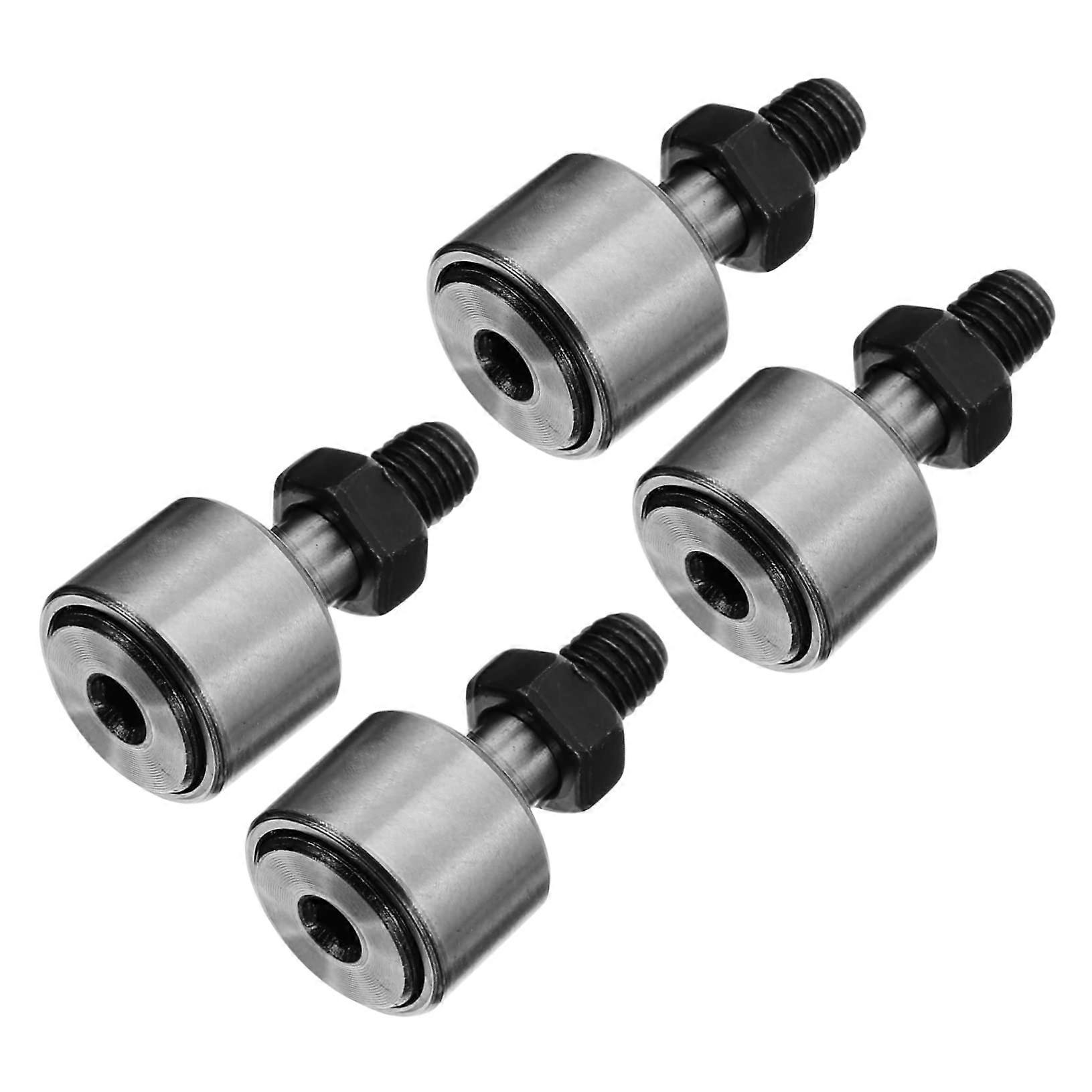 4Pcs Steel Needle Roller Bearings Bolt Type Cam Follower for Load Capacity Compact Design Low Noise