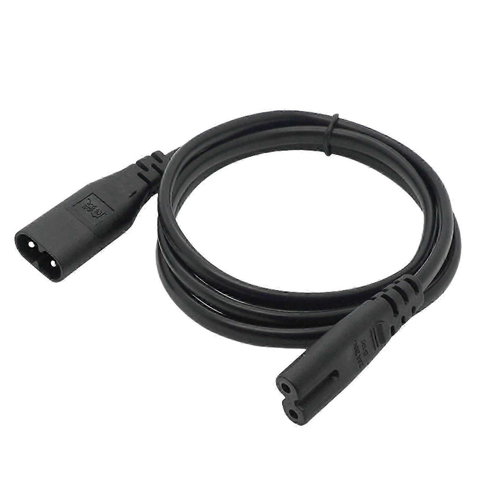 Heavy Duty IEC C7 to C8 Power Cable Adapters Two Coppers Cores Connectors for TV Power Supply Multicolor