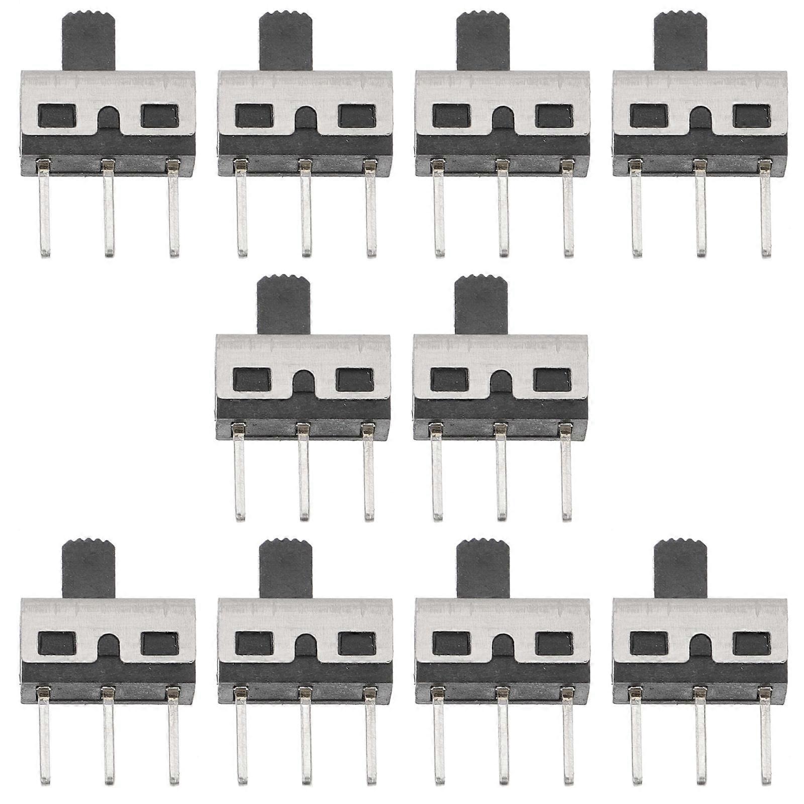 Black Vertical Slide Switch 3 Pin 2 Position for Home Use Made of Metal Widely Used in Electronics Projects