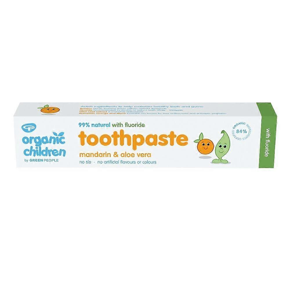 Green People Organic Children Mandarin Aloe Vera Toothpaste 50ml - 2 Pack