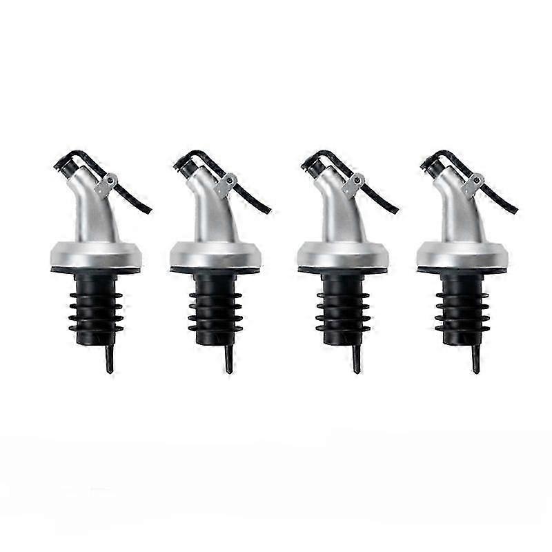 4-Piece Oil Spout and Bottle Set with Secure Plugs for Easy Oil Transfer and Storage