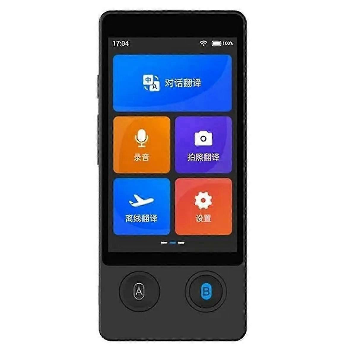 Portable W12 AI Voice Translator 144 Languages Real Time Translation Text and Photo Translation Device