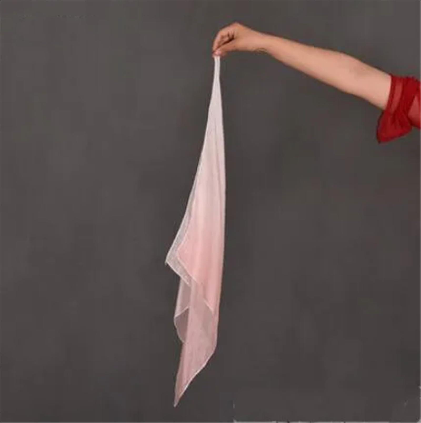 Half Circle Double Fan Veils Silk Dance Veil Set Two Layer 60cm Left and Right Veils