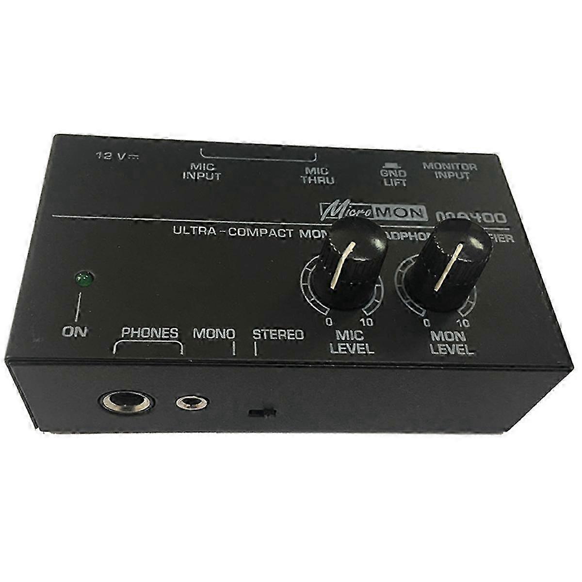 New MA400 Headphone Preamplifier with Microphone Preamp and Audio Outputss - 6.35mm & 3.5mm Jacks for Mixing