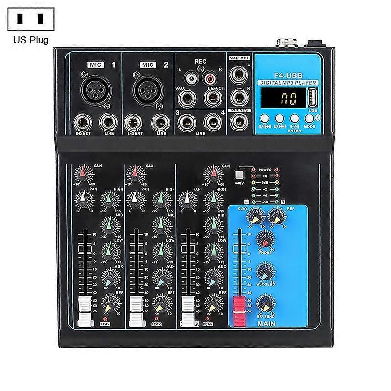 F4 4-channel Bluetooth USB Reverb Mixer, US Plug