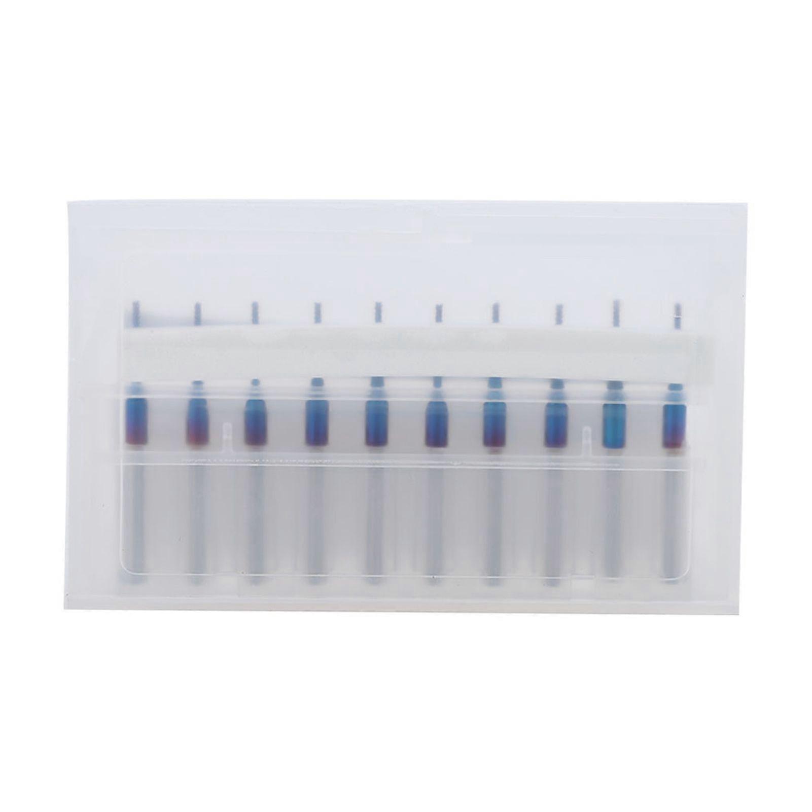 10pcs Carbide Router Cutting Bit Blue Corn End Mill Engraving Bit for CNC PCB Machinery (1.0mm)