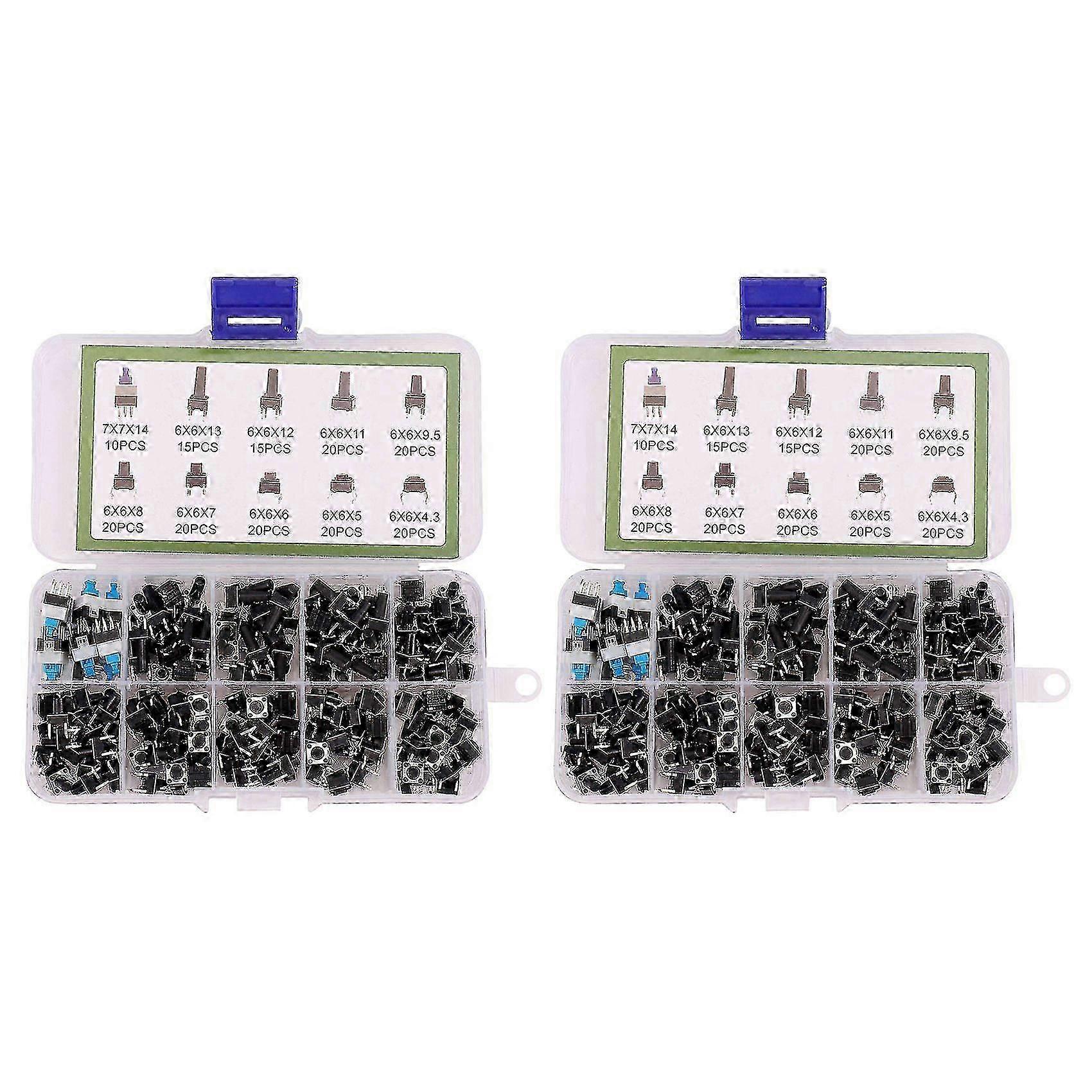 10 Kinds Values 360pcs Tactile Push Button Switch -trigger Mini Momentary Tact Assortment