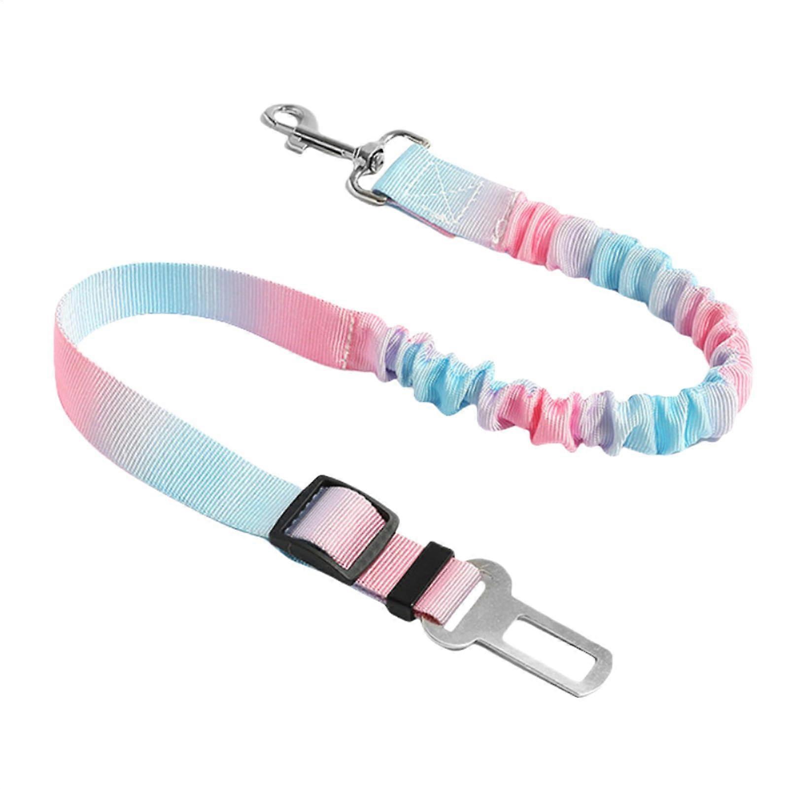 Dog Seat Belt For Car, Adjustable Nylon Safety Belt, Retractable Harness, Travel Ready, Elastic Buffer, Style A