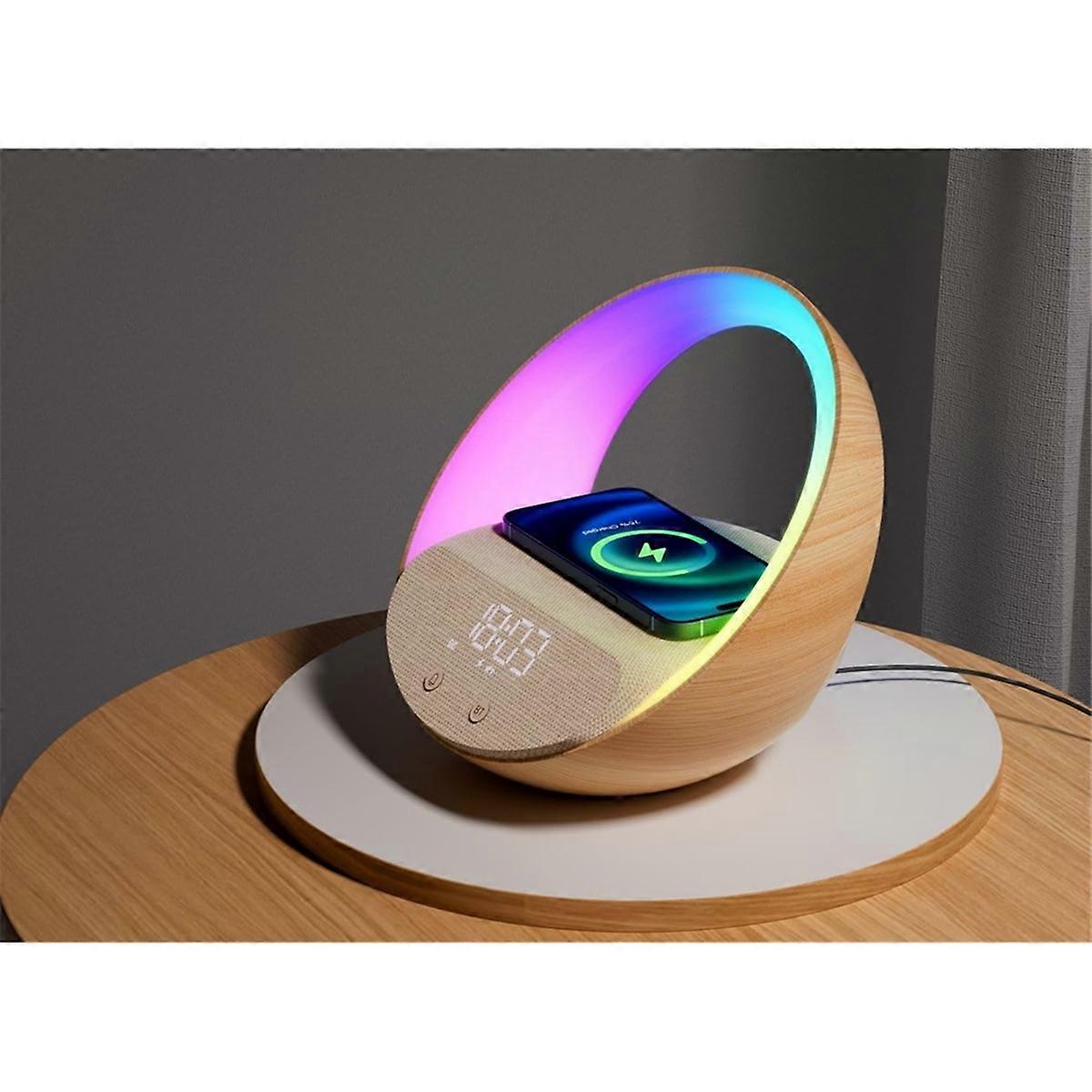 4in1 Clock Speaker,Bluetooth Speaker,Night Lamp,Bedside Lamp,15W