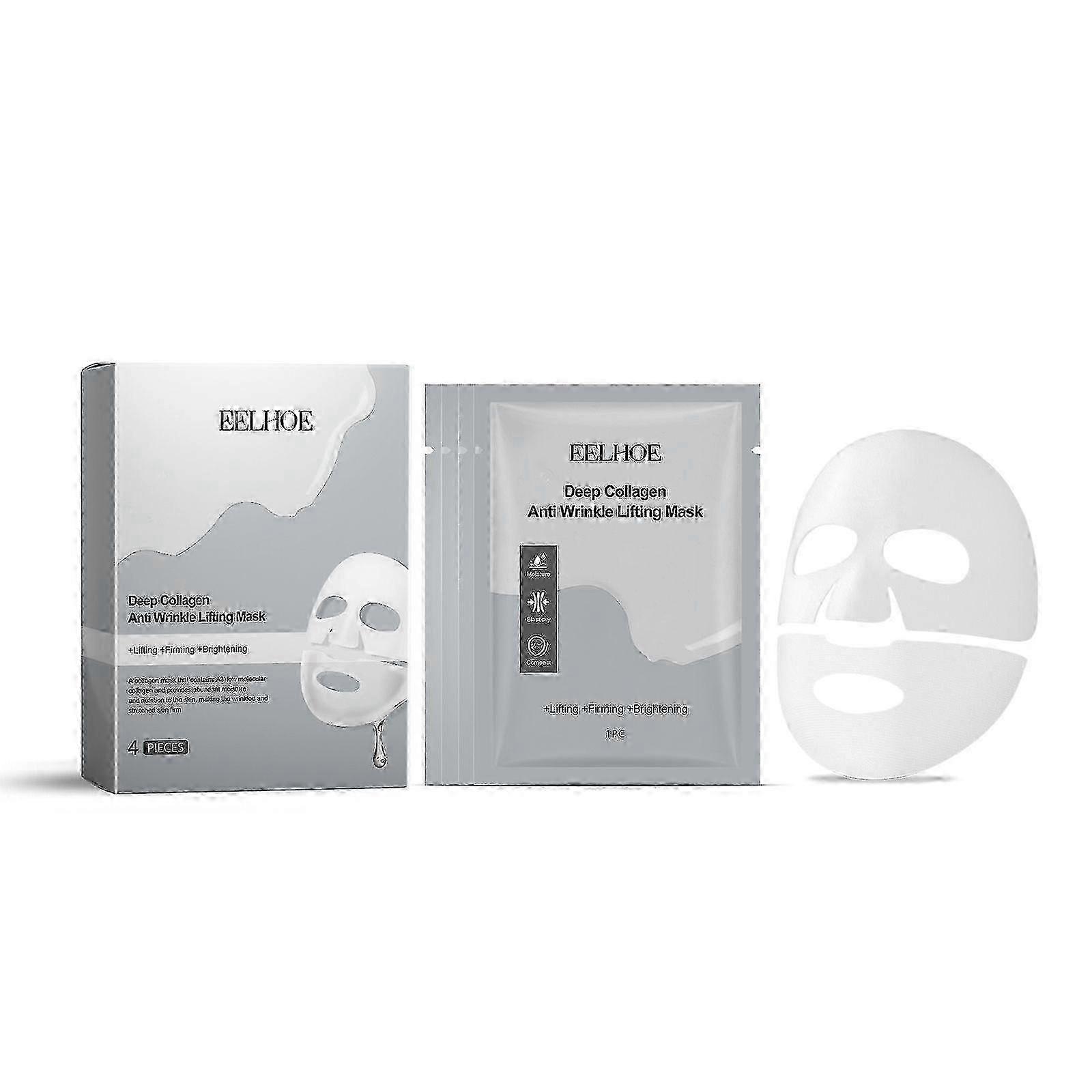 Premium Collagen Face Mask Set - 4 Pack for Intense Hydration & You...