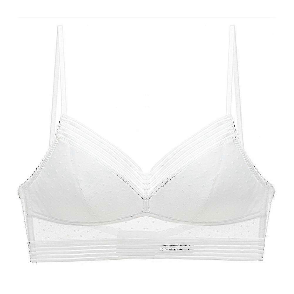 Low Back Comfort Lifting Bra Lace Bralette Bra Dot Mesh Ultra Thin ...