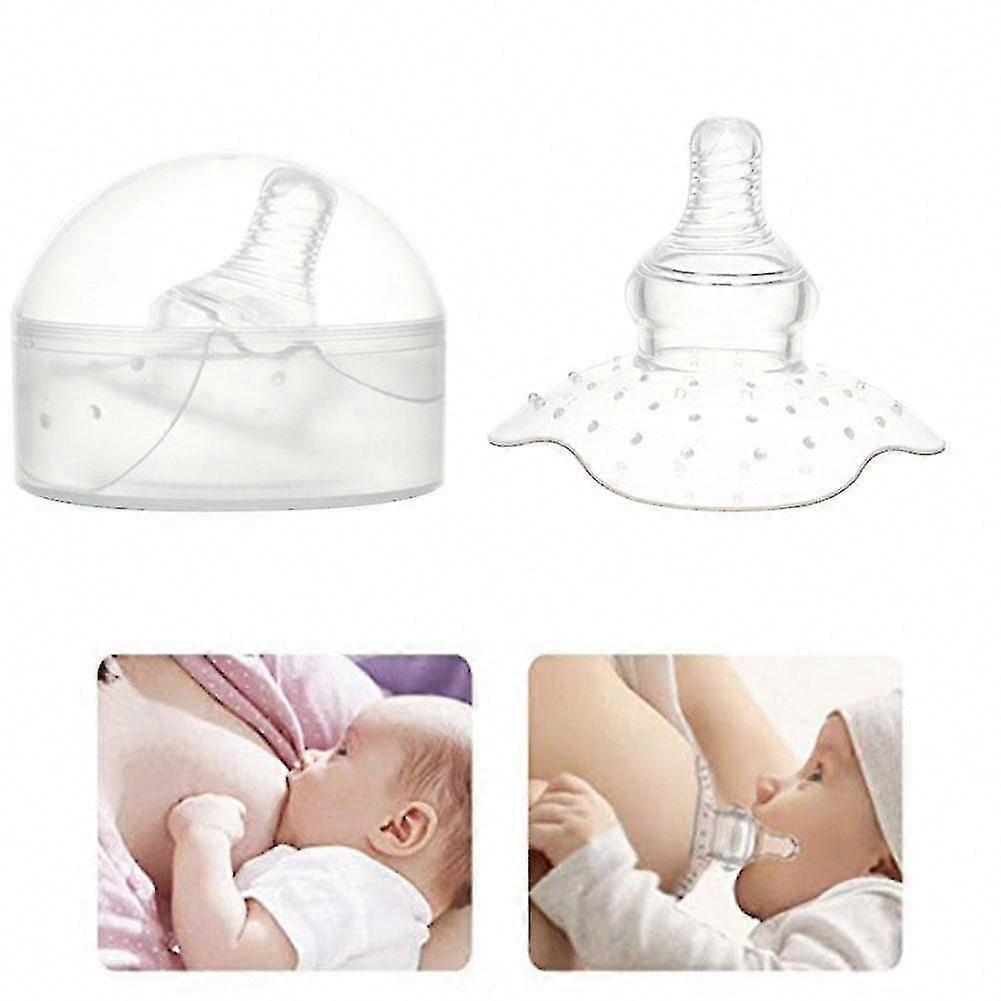 Silicone Nipple Shield for Breastfeeding, Transparent Nursing Cover & Protector Pad